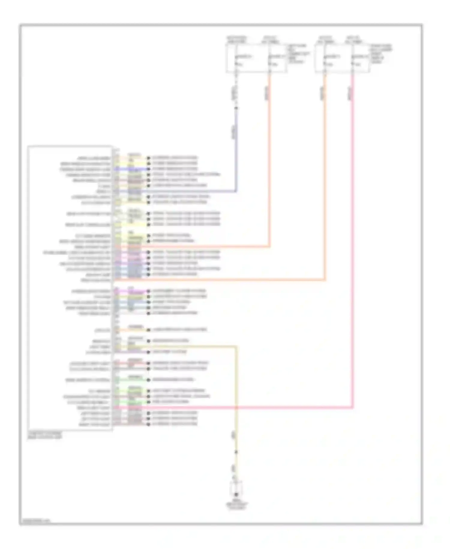 Wiring diagram headlights system for Porsche Cayenne I (2002-2007) (4 of 4)