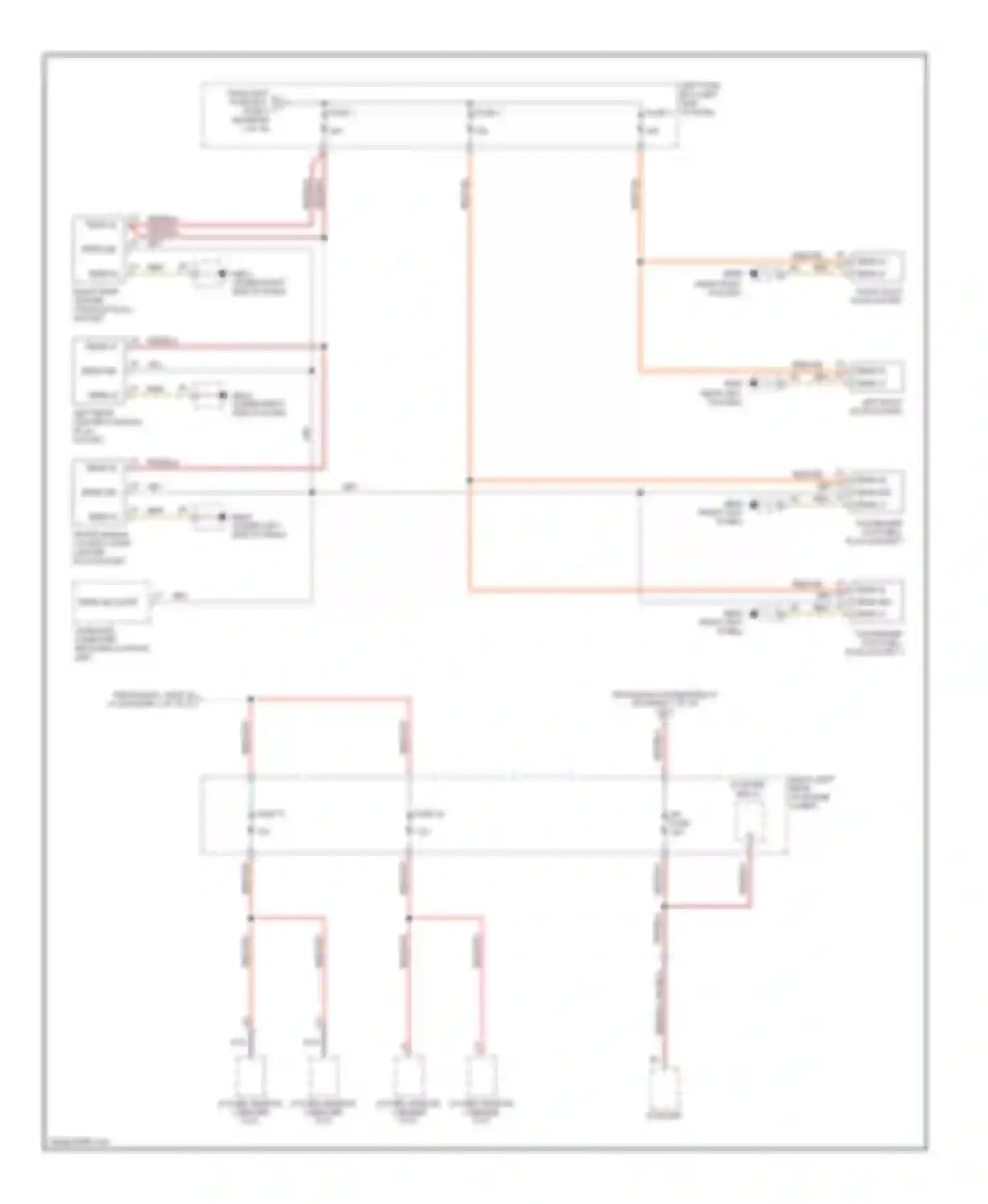 Wiring diagram left rear center console plug socket for Porsche Cayenne I (2002-2007) (2 of 2)