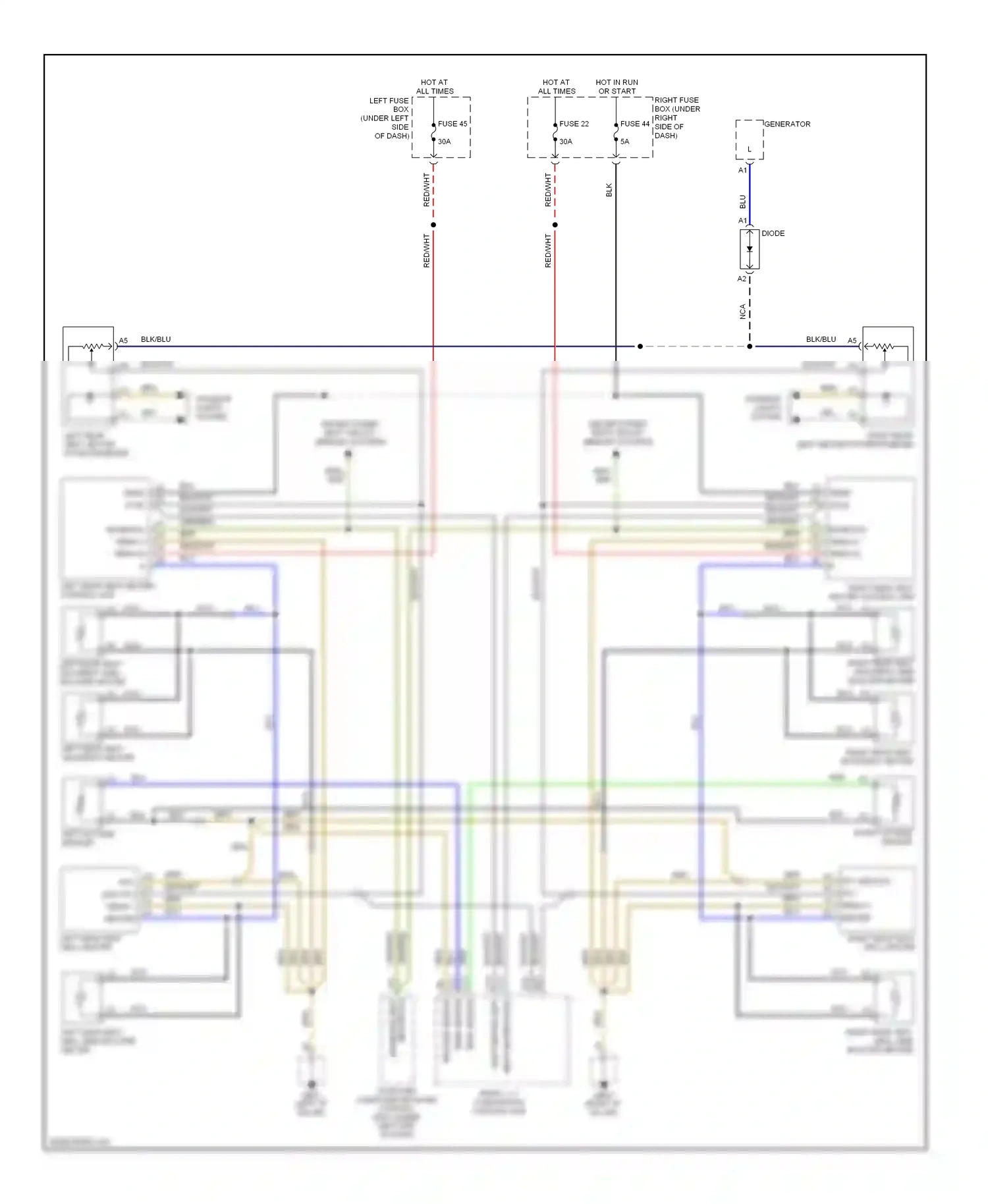 Porsche Cayenne I (2002-2007) on-board computer network control unit (under left side of dash) wiring diagram  (8 of 8)