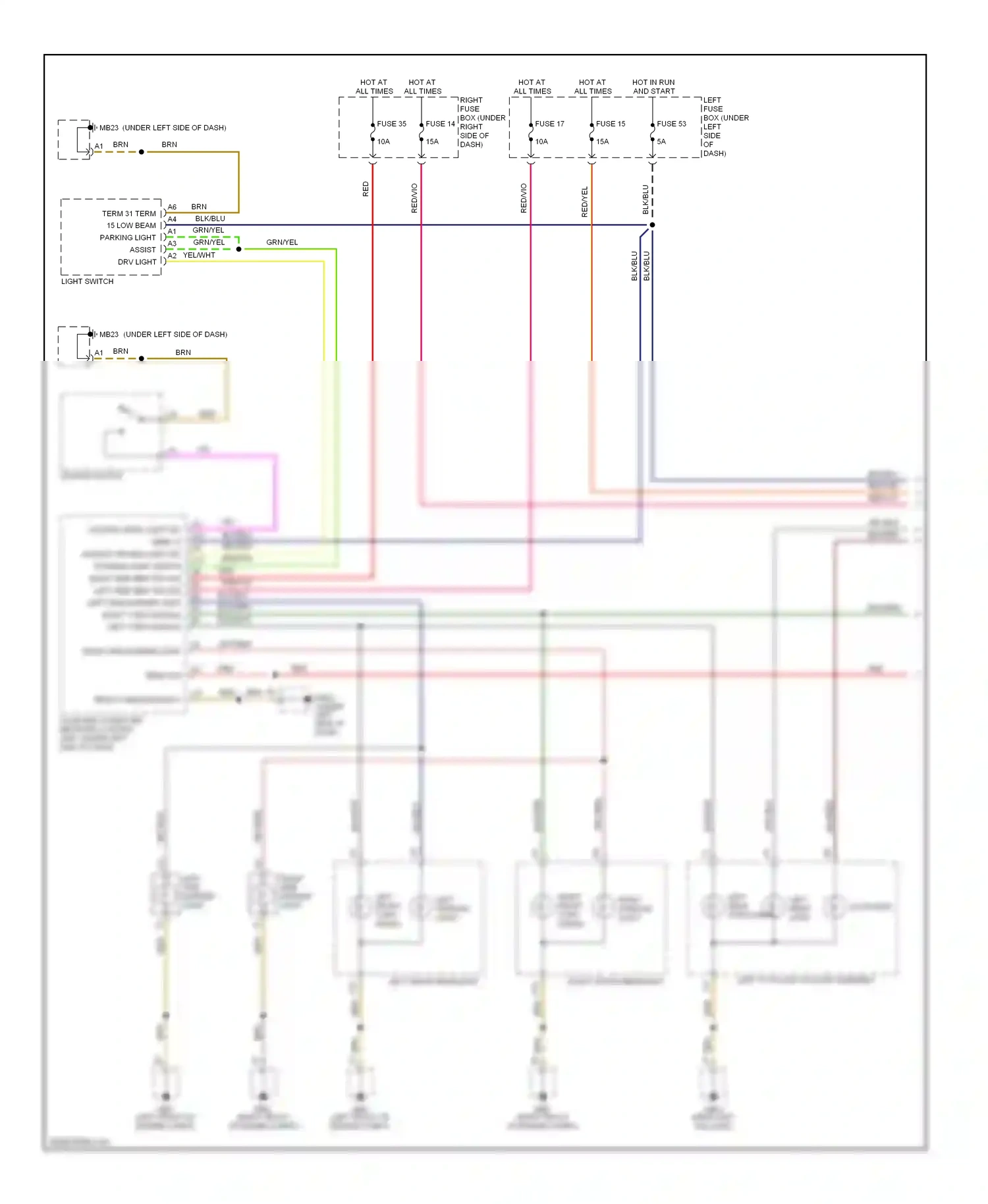 Porsche Cayenne I (2002-2007) on-board computer network control unit (under left side of dash) wiring diagram  (3 of 8)