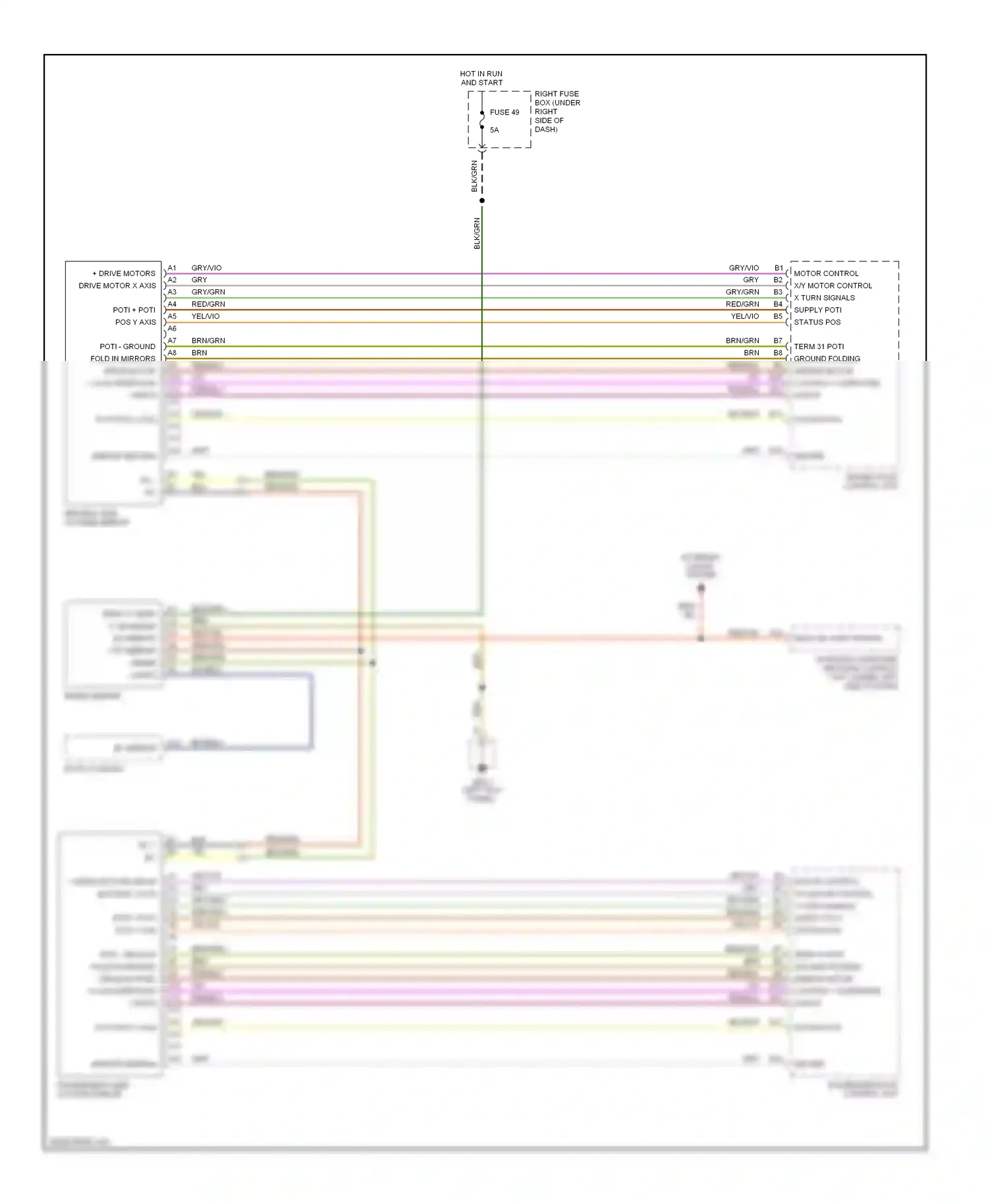 Porsche Cayenne I (2002-2007) on-board computer network control unit (under left side of dash) wiring diagram  (7 of 8)