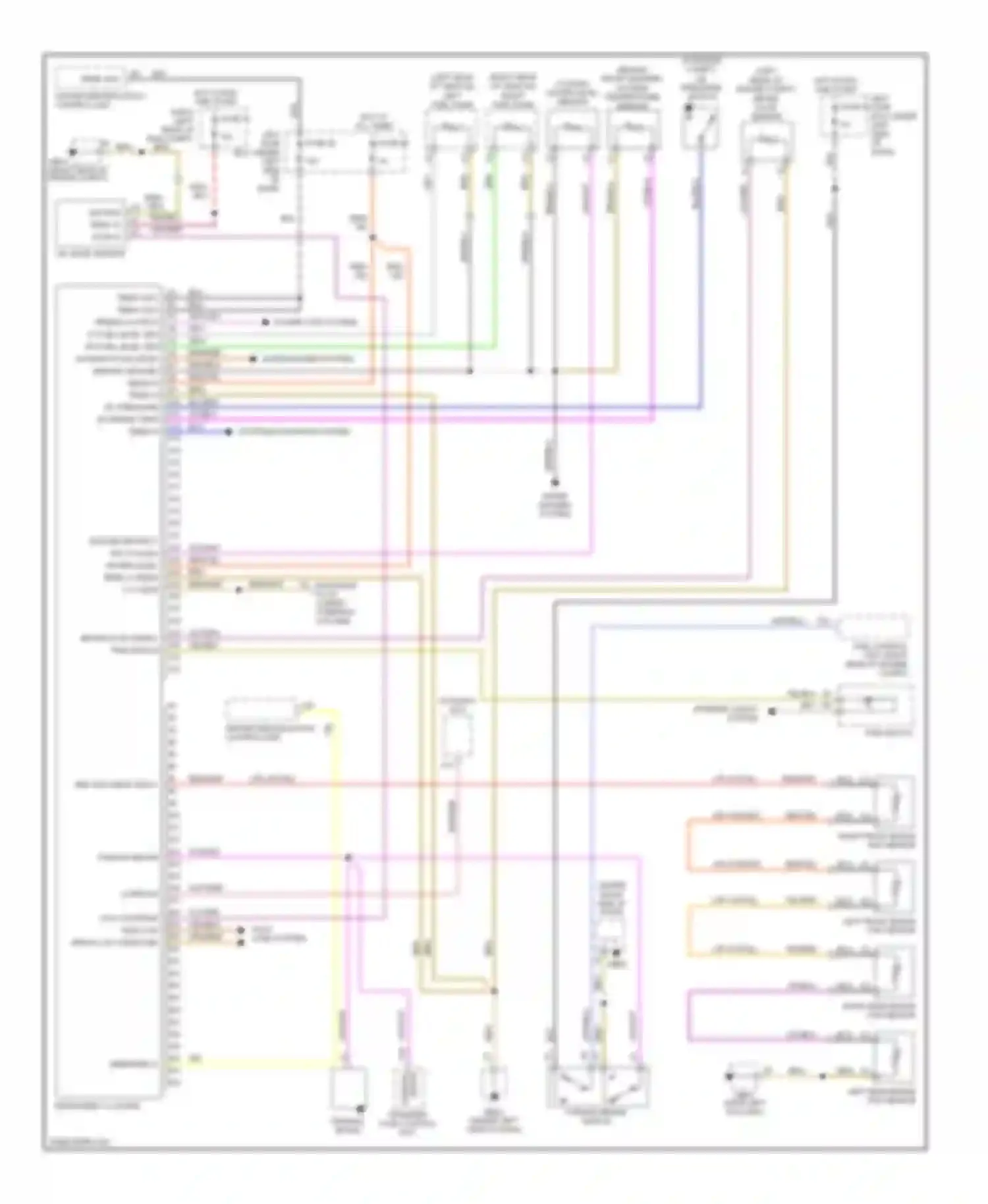 Wiring diagram parking brake for Porsche Cayenne I (2002-2007) (1 of 2)