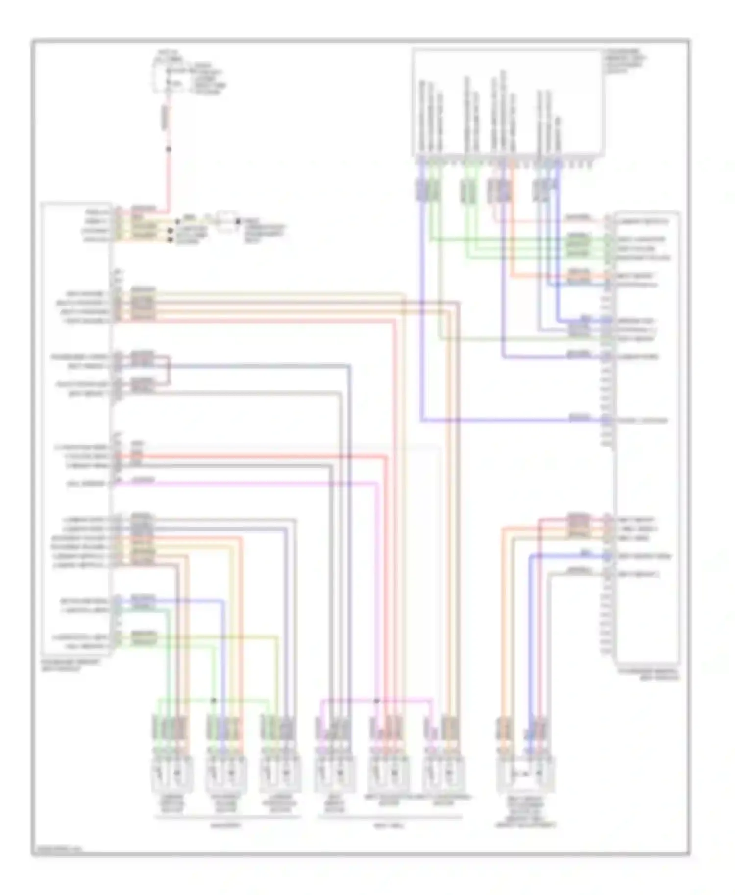 Wiring diagram passenger memory seat module for Porsche Cayenne I (2002-2007) (1 of 1)