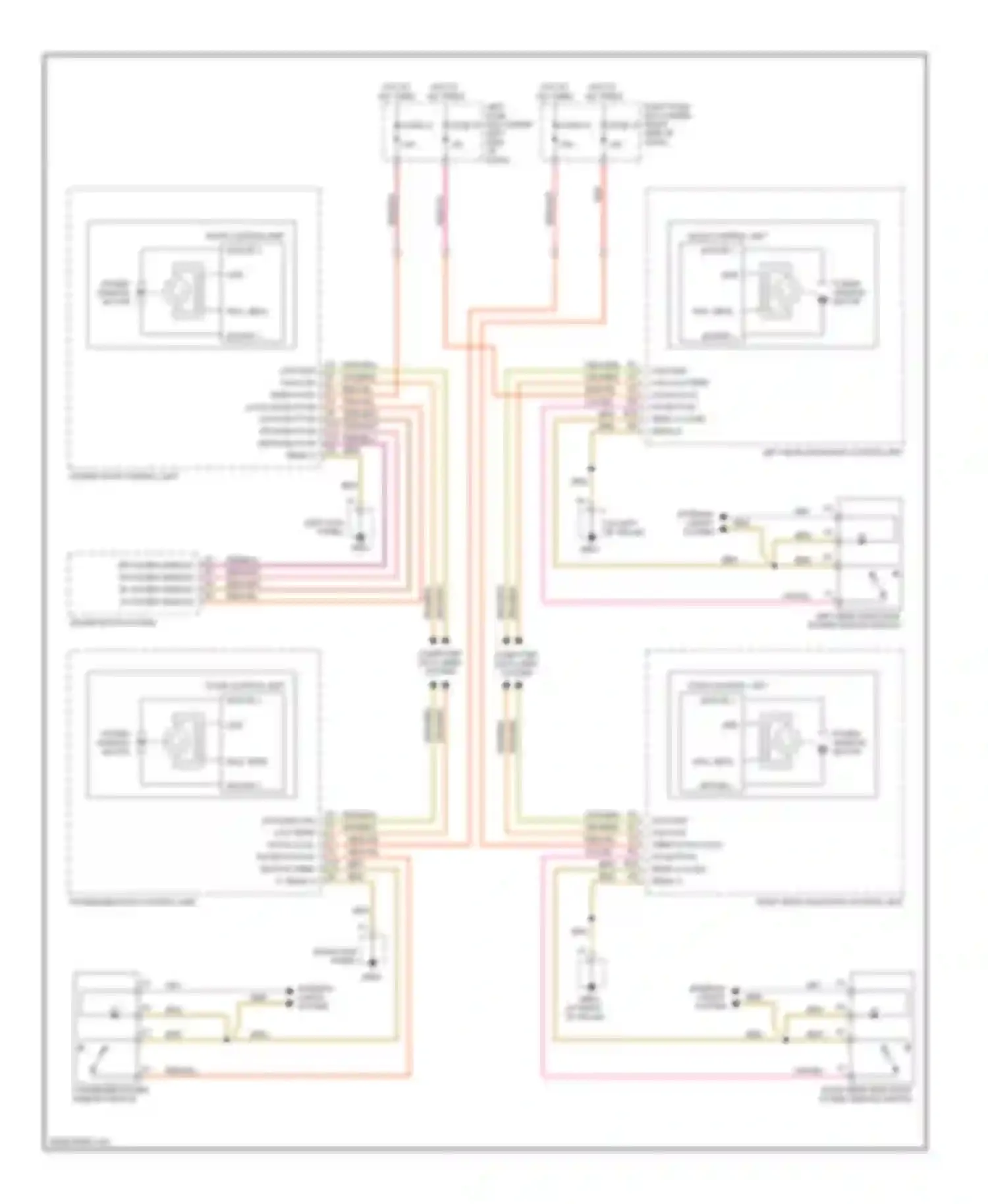 Wiring diagram power window motor for Porsche Cayenne I (2002-2007) (1 of 1)