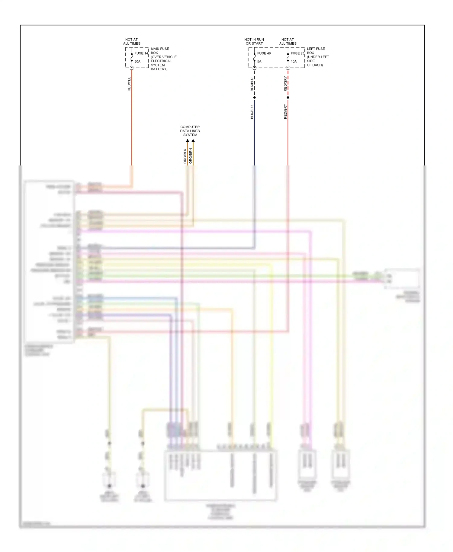 Porsche Cayenne I (2002-2007) stabilizer sensor (ra) wiring diagram  (1 of 1)