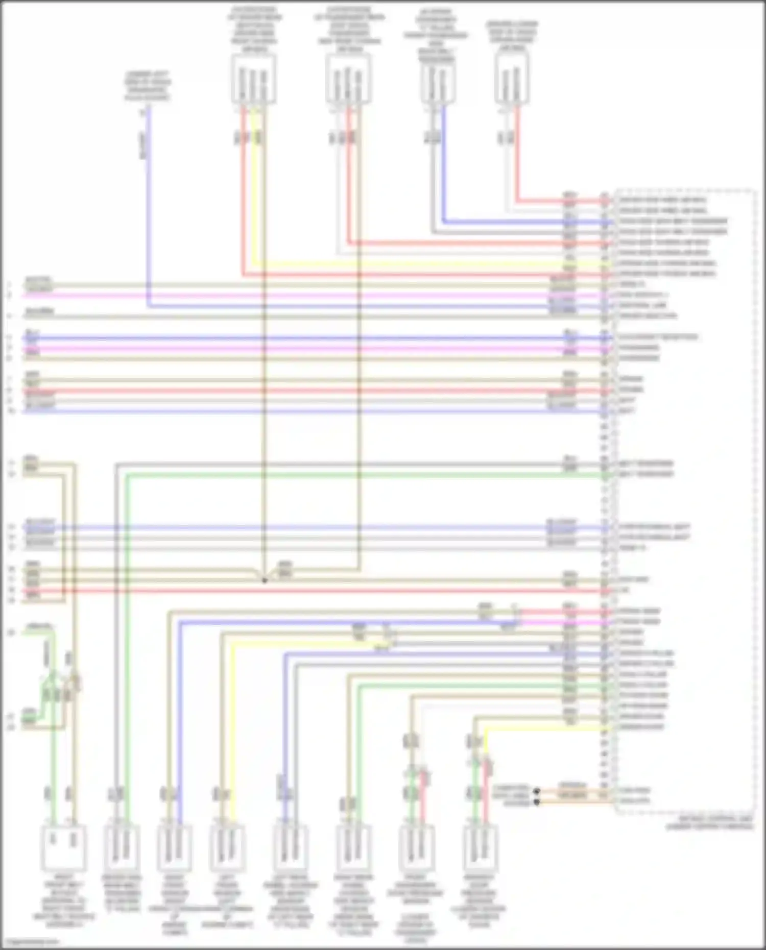 Cayenne Porsche II facelift (2014-2018): Supplemental restraints circuit (3 of 3)