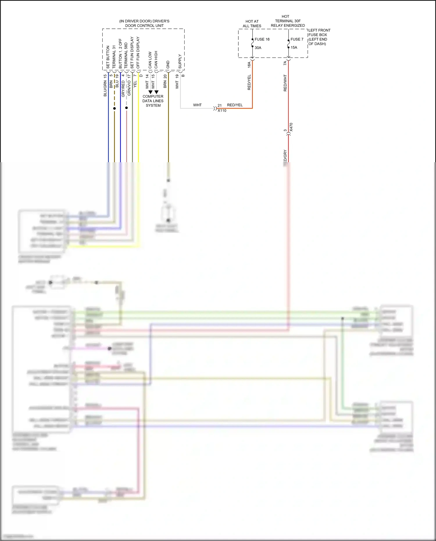 Wiring diagram adjustment coded for Porsche Cayenne II facelift (2014-2018) (2 of 2)
