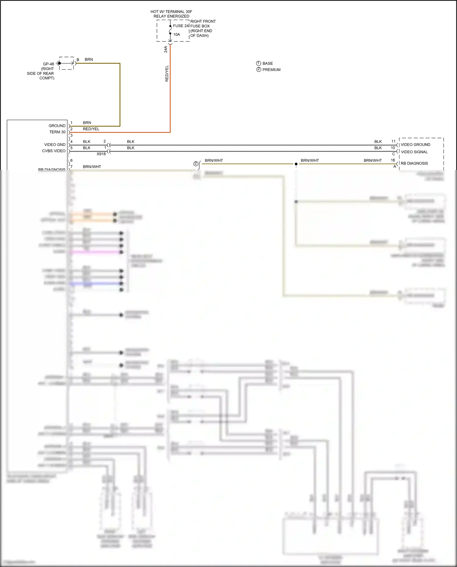 Wiring diagram ant 2 screen for Porsche Cayenne II facelift (2014-2018) (1 of 1)
