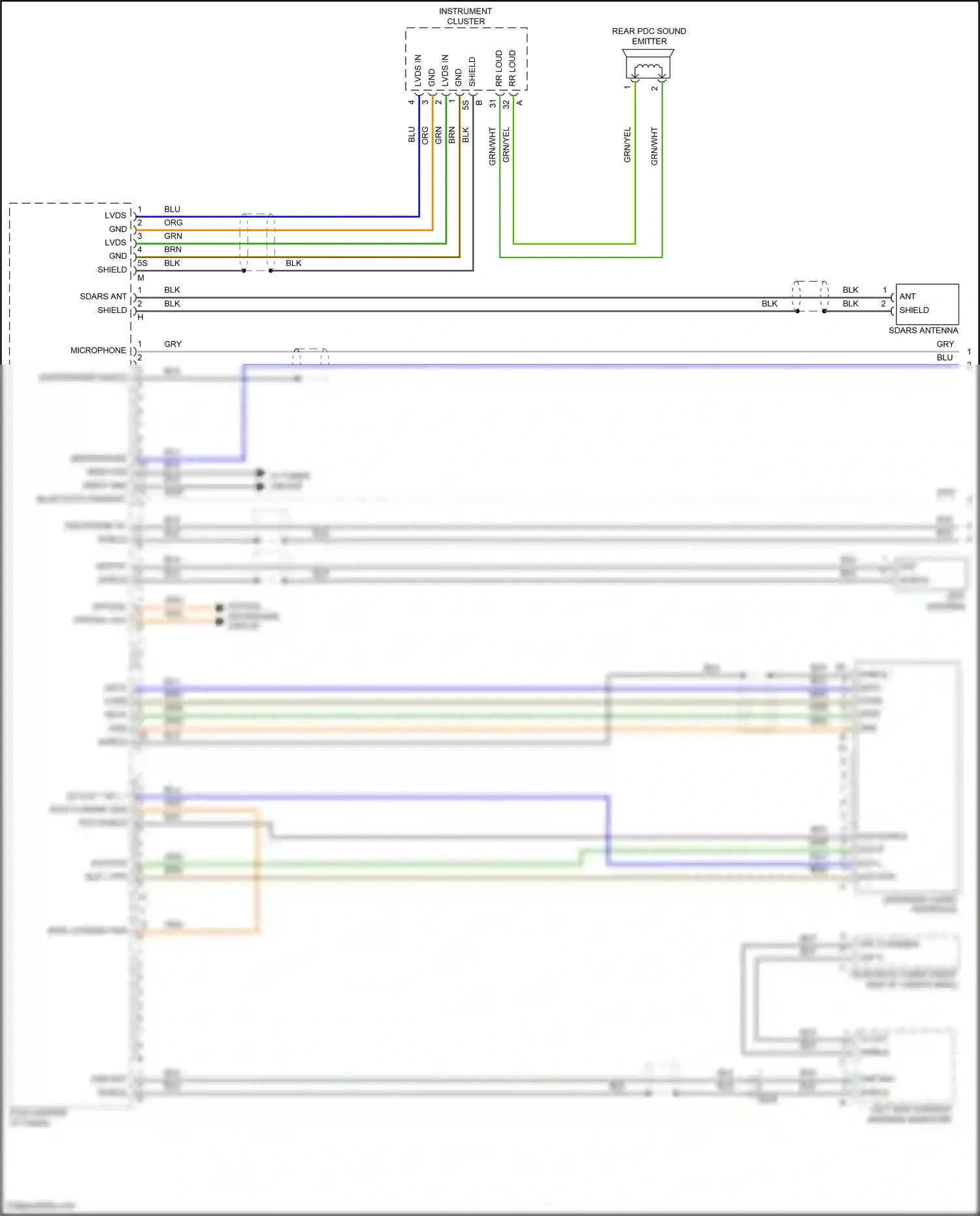 Wiring diagram aux shield for Porsche Cayenne II facelift (2014-2018) (3 of 7)