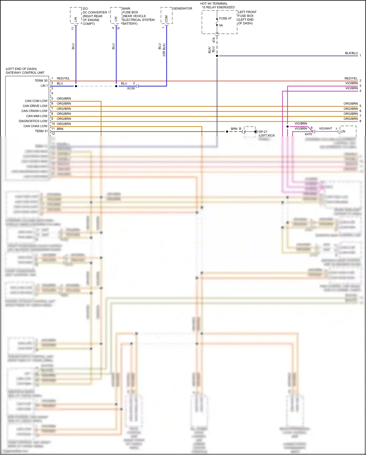 Wiring diagram blu for Porsche Cayenne II facelift (2014-2018) (24 of 101)