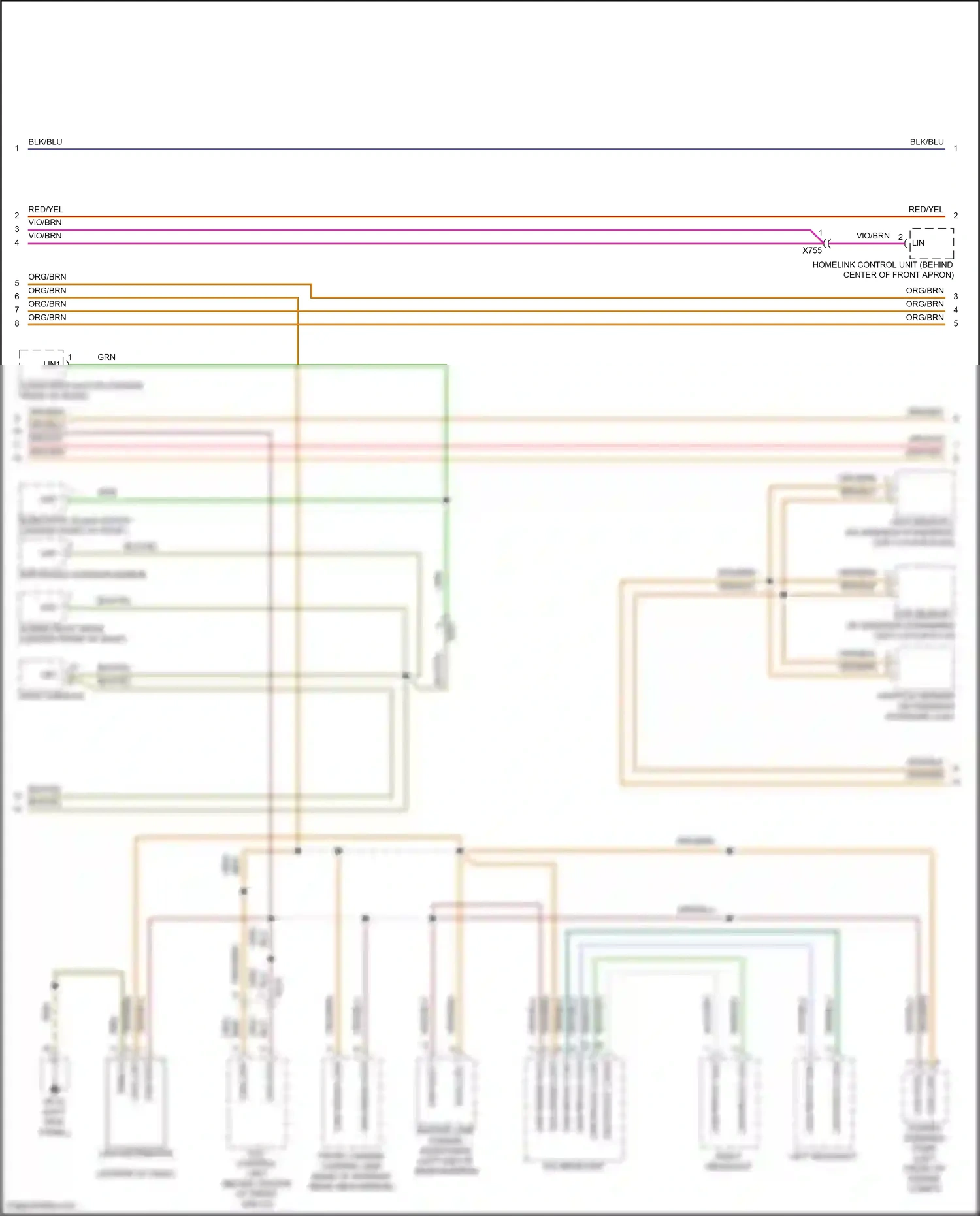 Wiring diagram can distributor for Porsche Cayenne II facelift (2014-2018) (1 of 2)