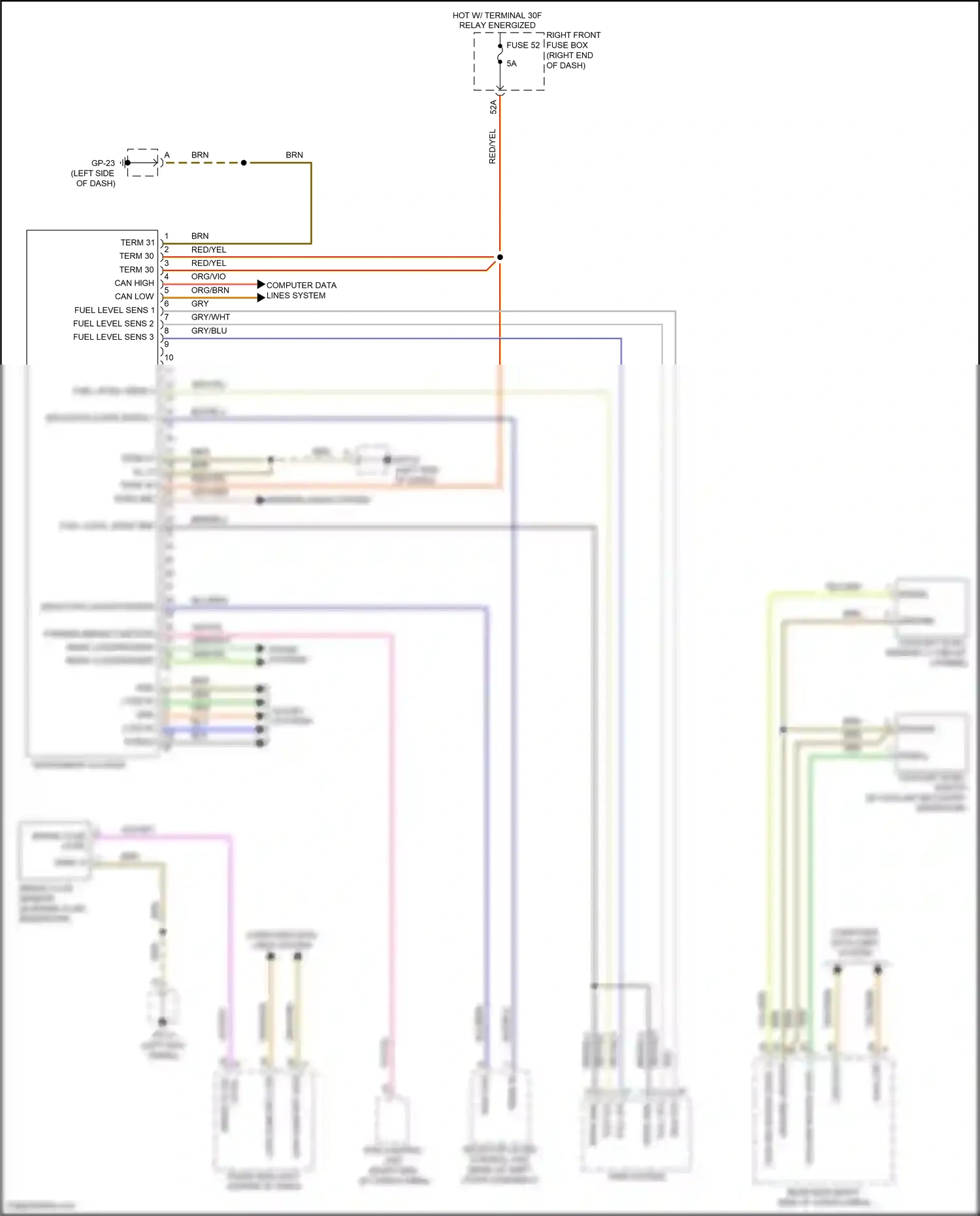 Wiring diagram coolant level switch for Porsche Cayenne II facelift (2014-2018) (1 of 1)