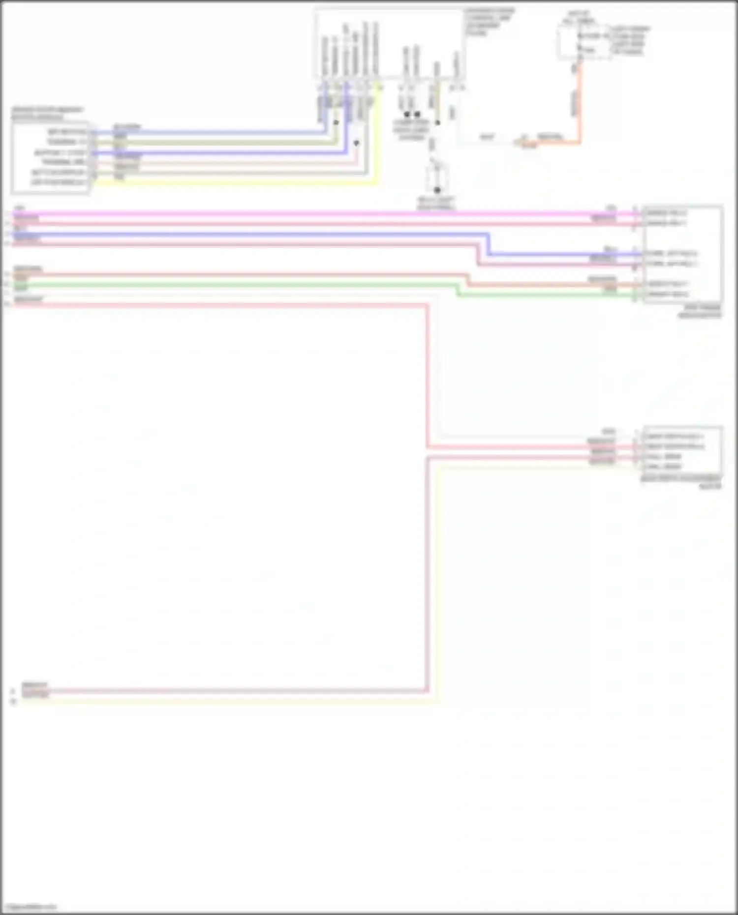 Wiring diagram driver's door control unit for Porsche Cayenne II facelift (2014-2018) (1 of 4)