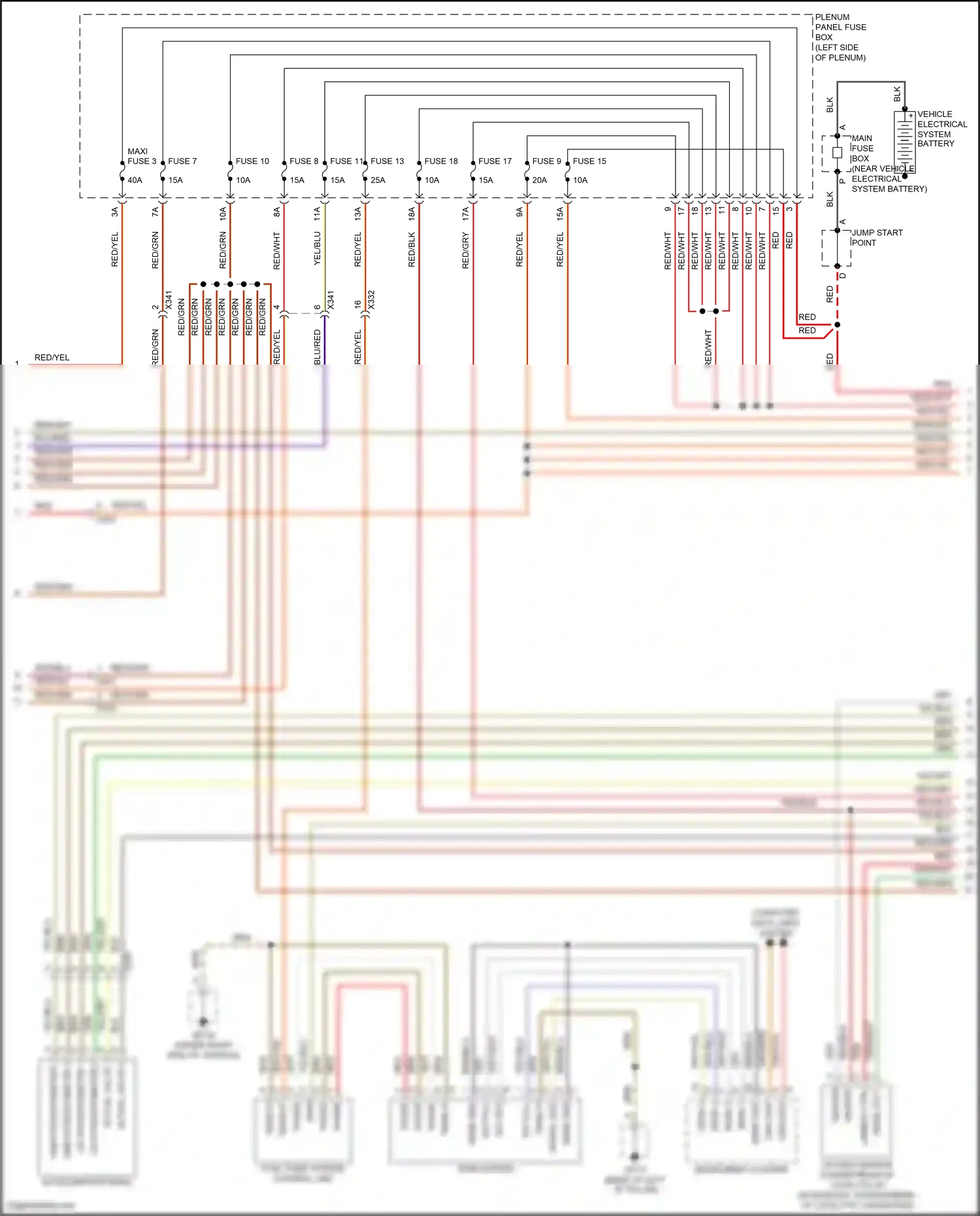 Wiring diagram fuel pump system control unit for Porsche Cayenne II facelift (2014-2018) (6 of 6)