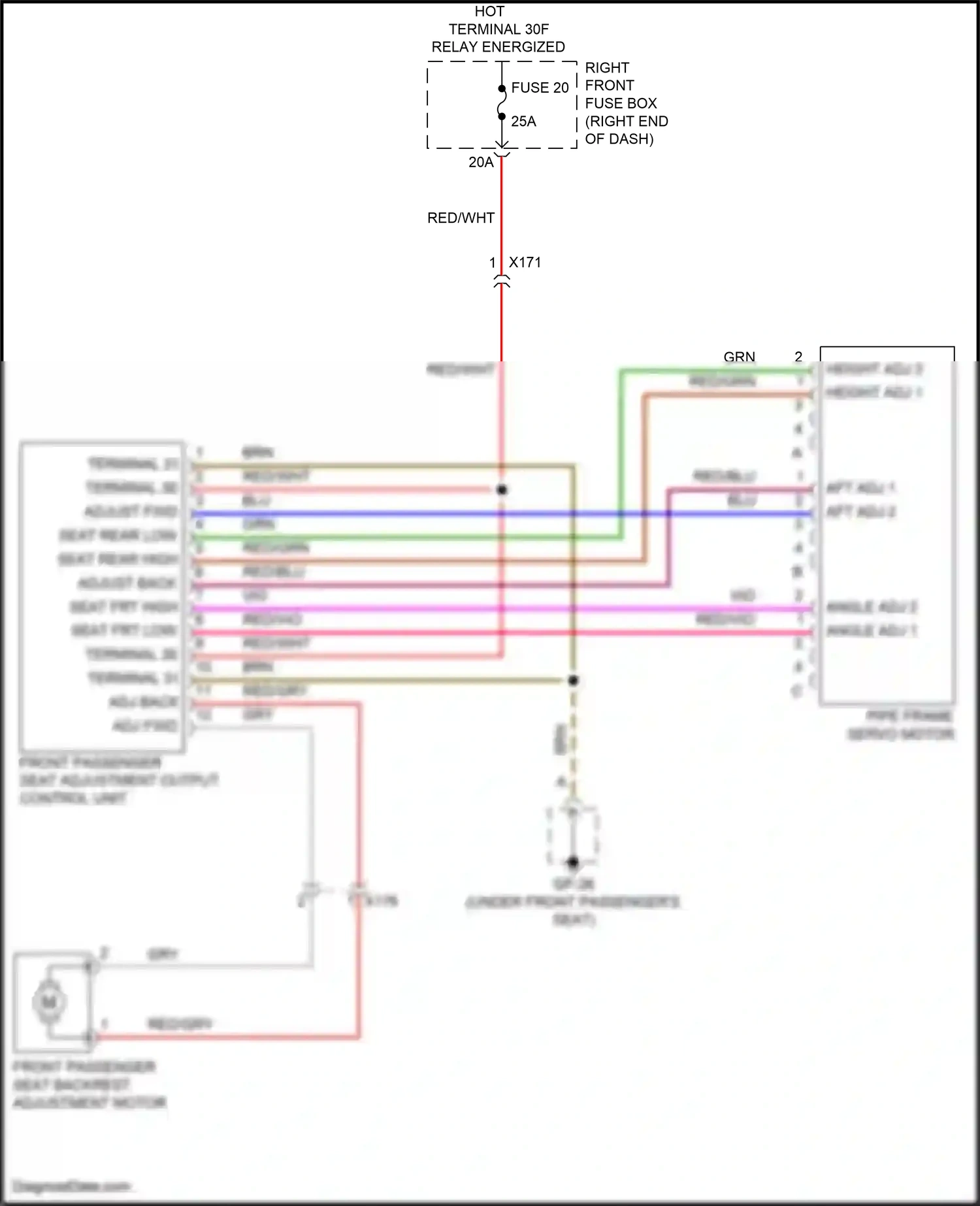Wiring diagram fuse 20 for Porsche Cayenne II facelift (2014-2018) (2 of 5)