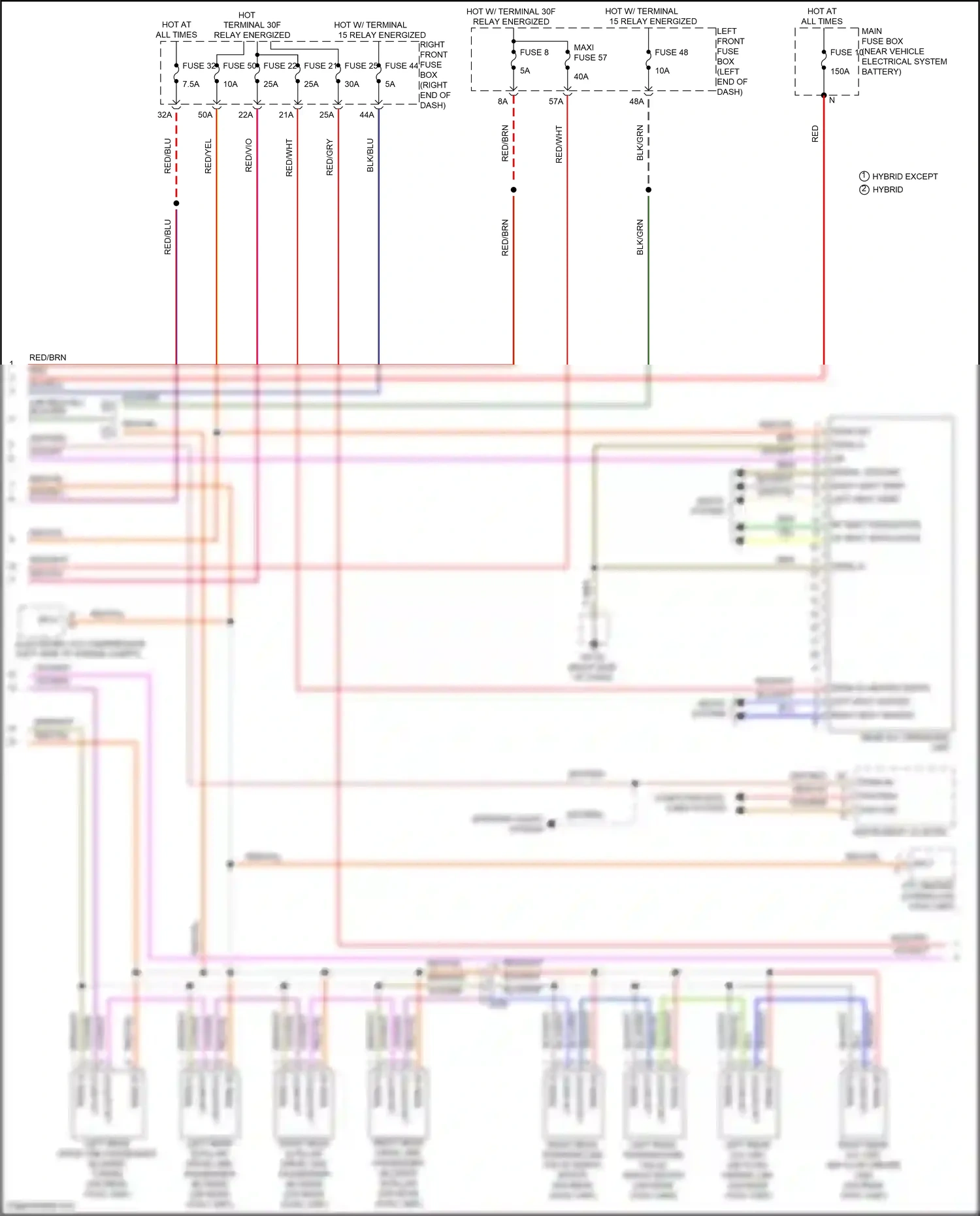 Wiring diagram fuse 21 for Porsche Cayenne II facelift (2014-2018) (1 of 3)