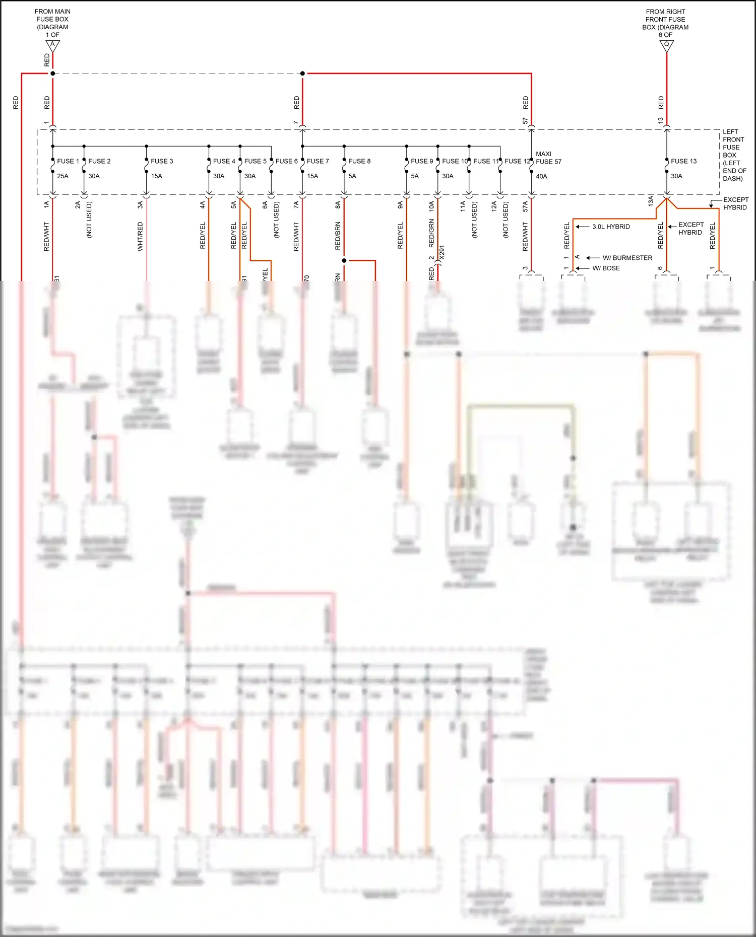 Wiring diagram fuse 33 for Porsche Cayenne II facelift (2014-2018) (3 of 8)