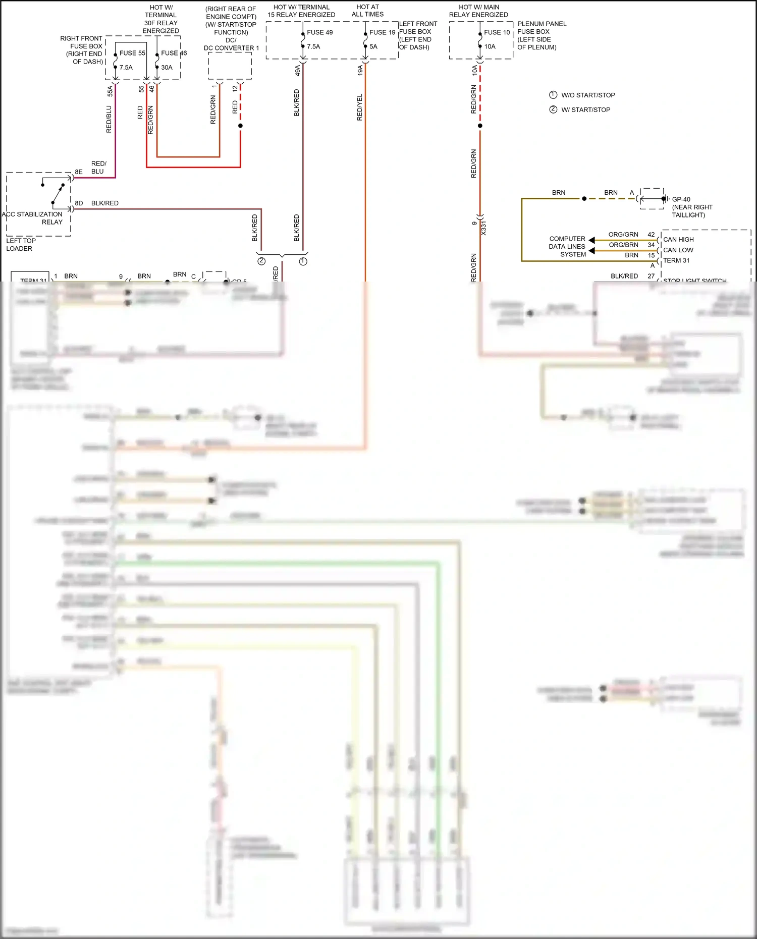 Wiring diagram fuse 46 for Porsche Cayenne II facelift (2014-2018) (1 of 8)
