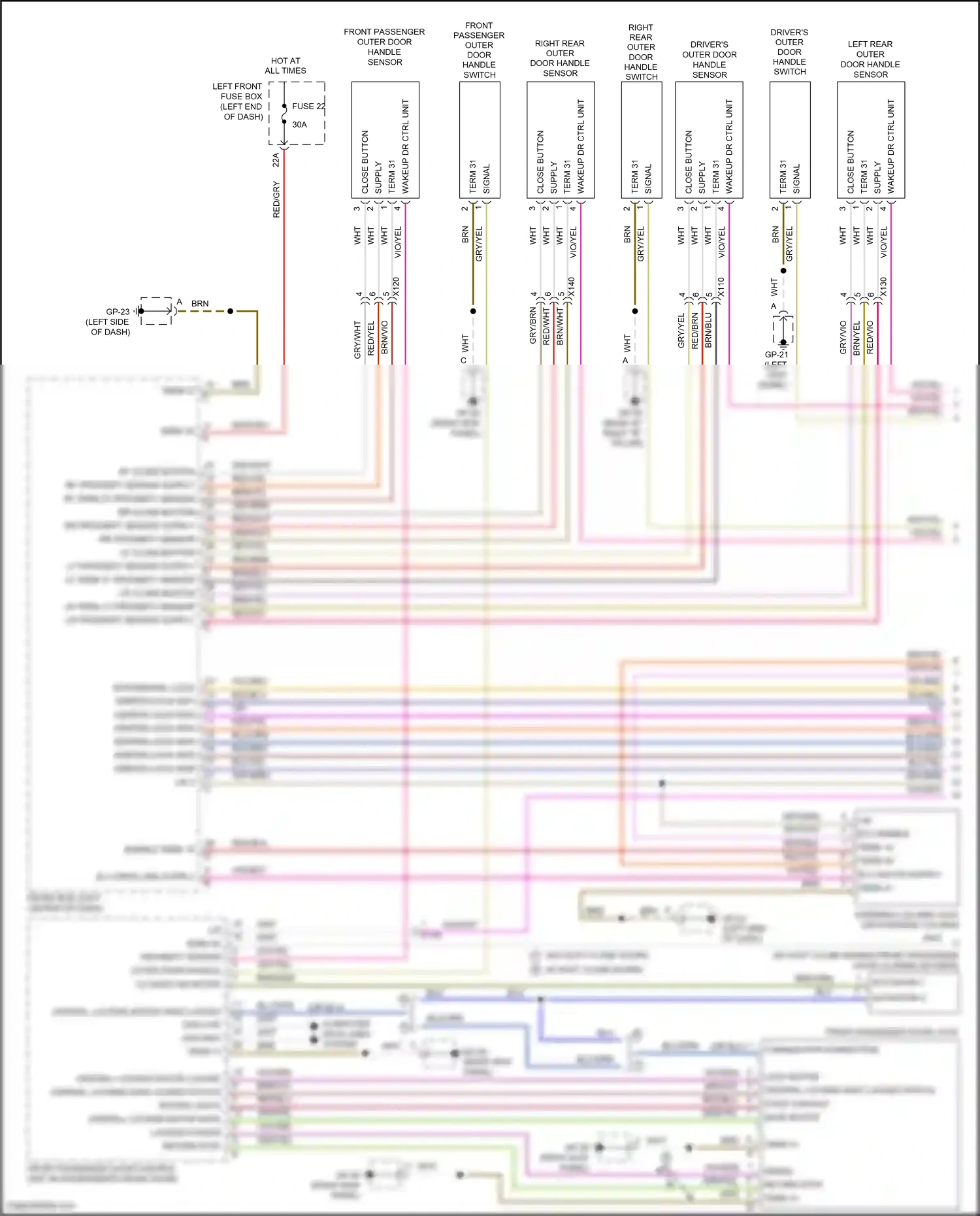 Wiring diagram gp-23 for Porsche Cayenne II facelift (2014-2018) (1 of 22)