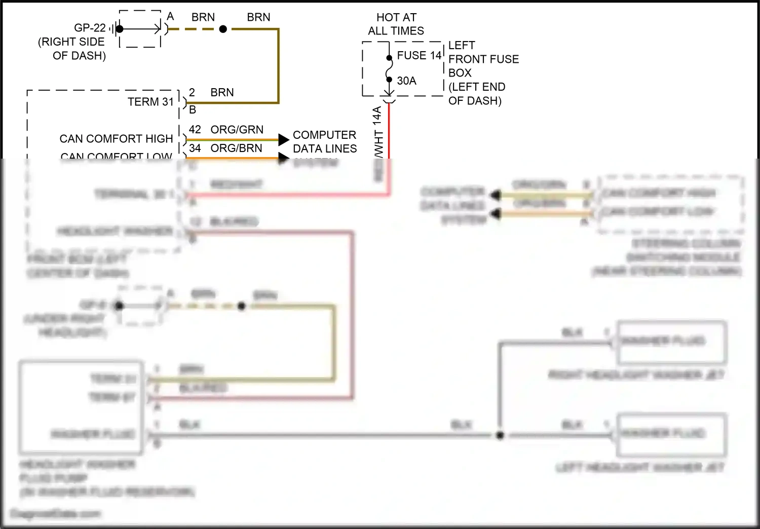 Wiring diagram gp-6 for Porsche Cayenne II facelift (2014-2018) (3 of 7)