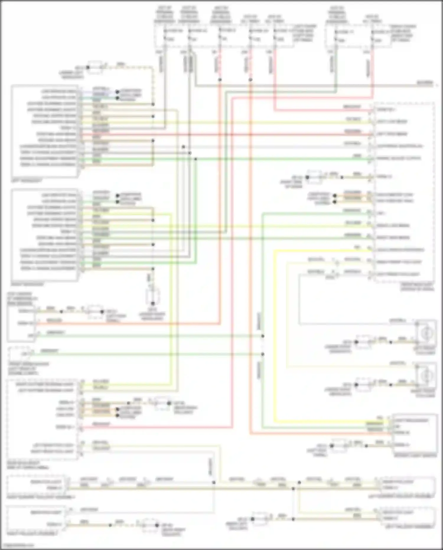 Wiring diagram ground dipped beam for Porsche Cayenne II facelift (2014-2018) (1 of 1)