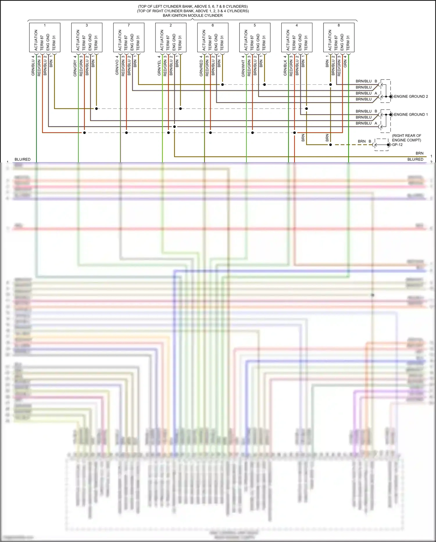 Wiring diagram gry/blu for Porsche Cayenne II facelift (2014-2018) (26 of 27)