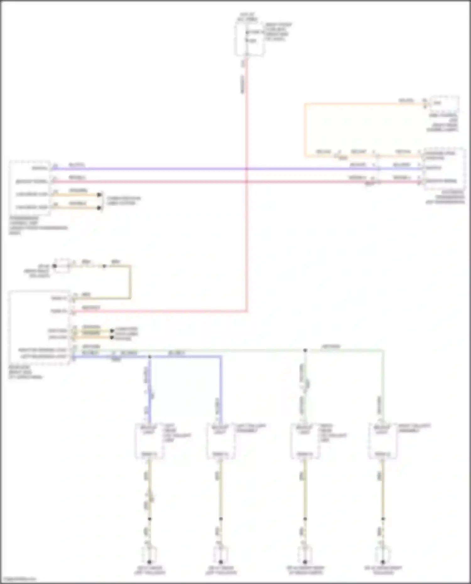 Wiring diagram backup signal for Porsche Cayenne II facelift (2014-2018)