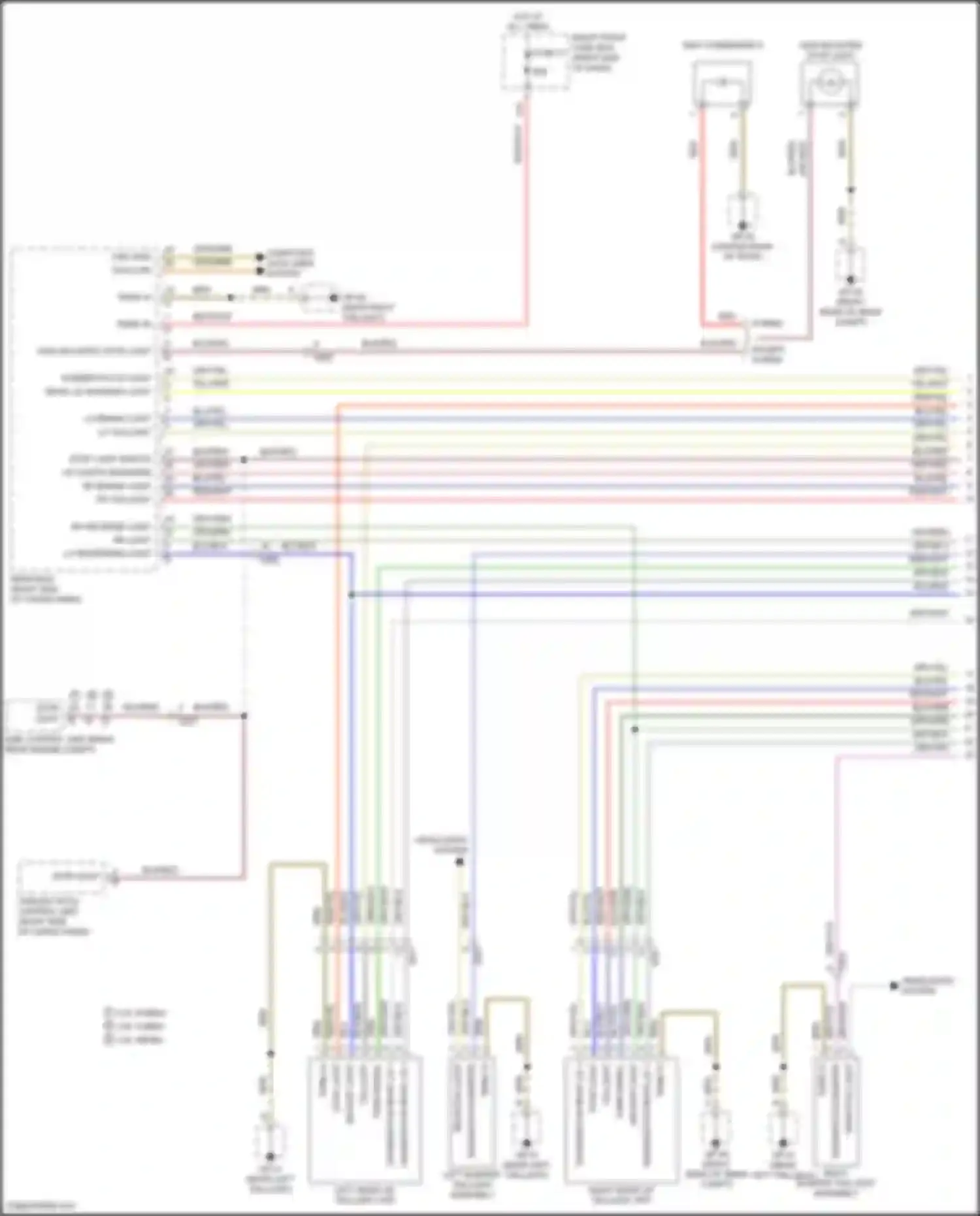 Wiring diagram lh reversing light for Porsche Cayenne II facelift (2014-2018)