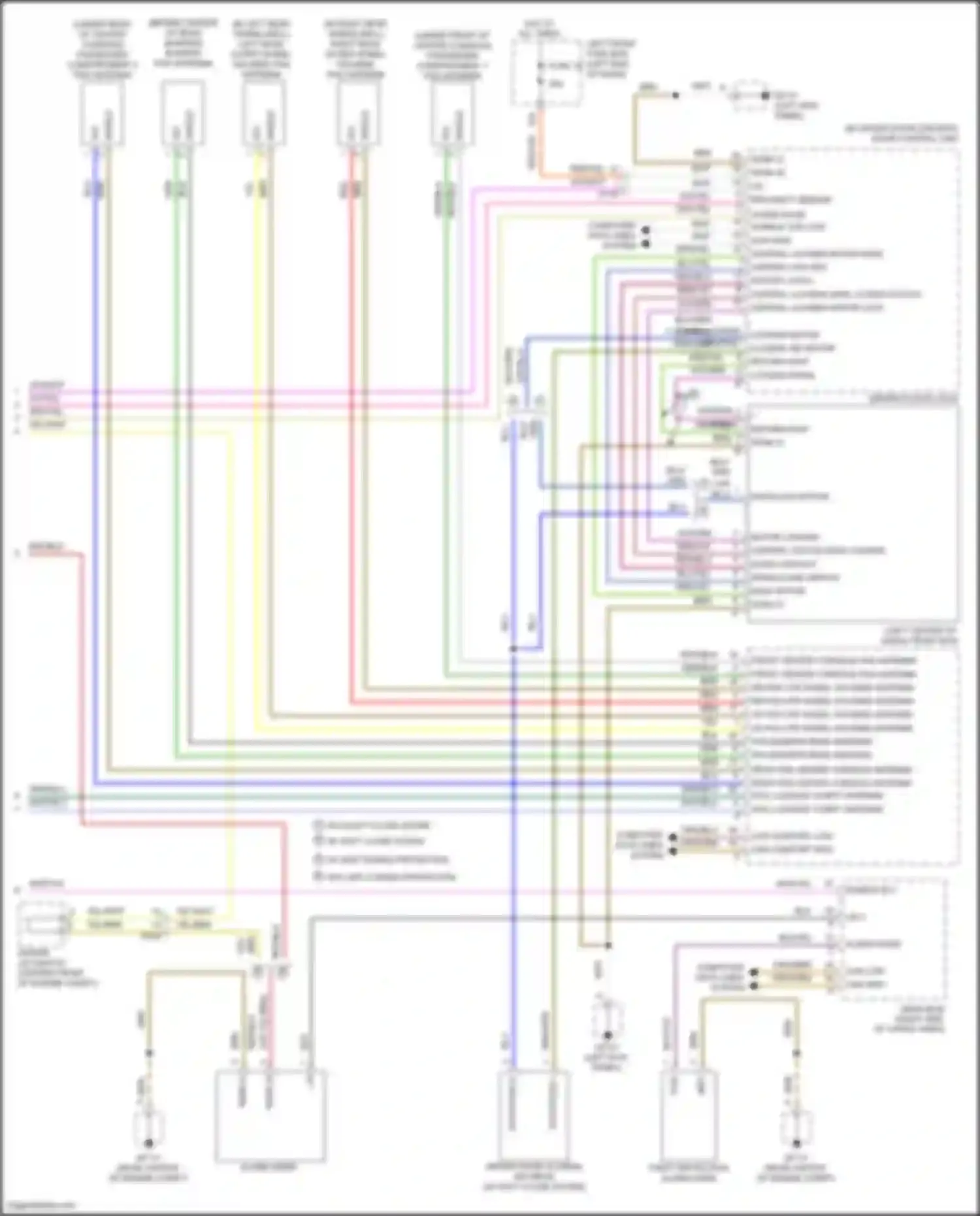 Wiring diagram computer data lines system for Porsche Cayenne II facelift (2014-2018)