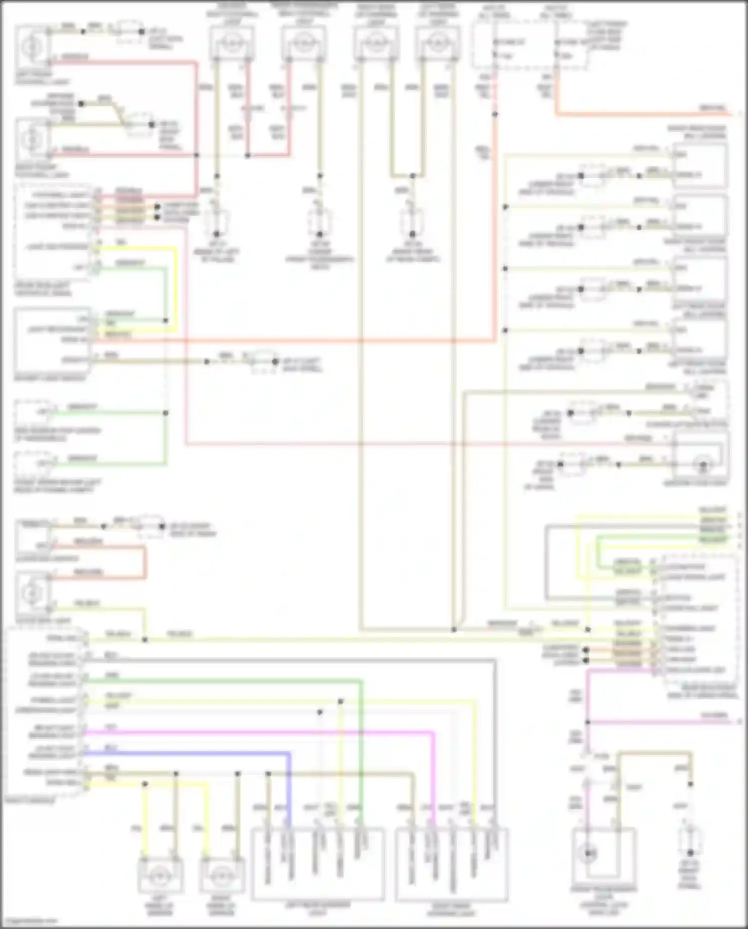 Wiring diagram lr int light, reading light for Porsche Cayenne II facelift (2014-2018)