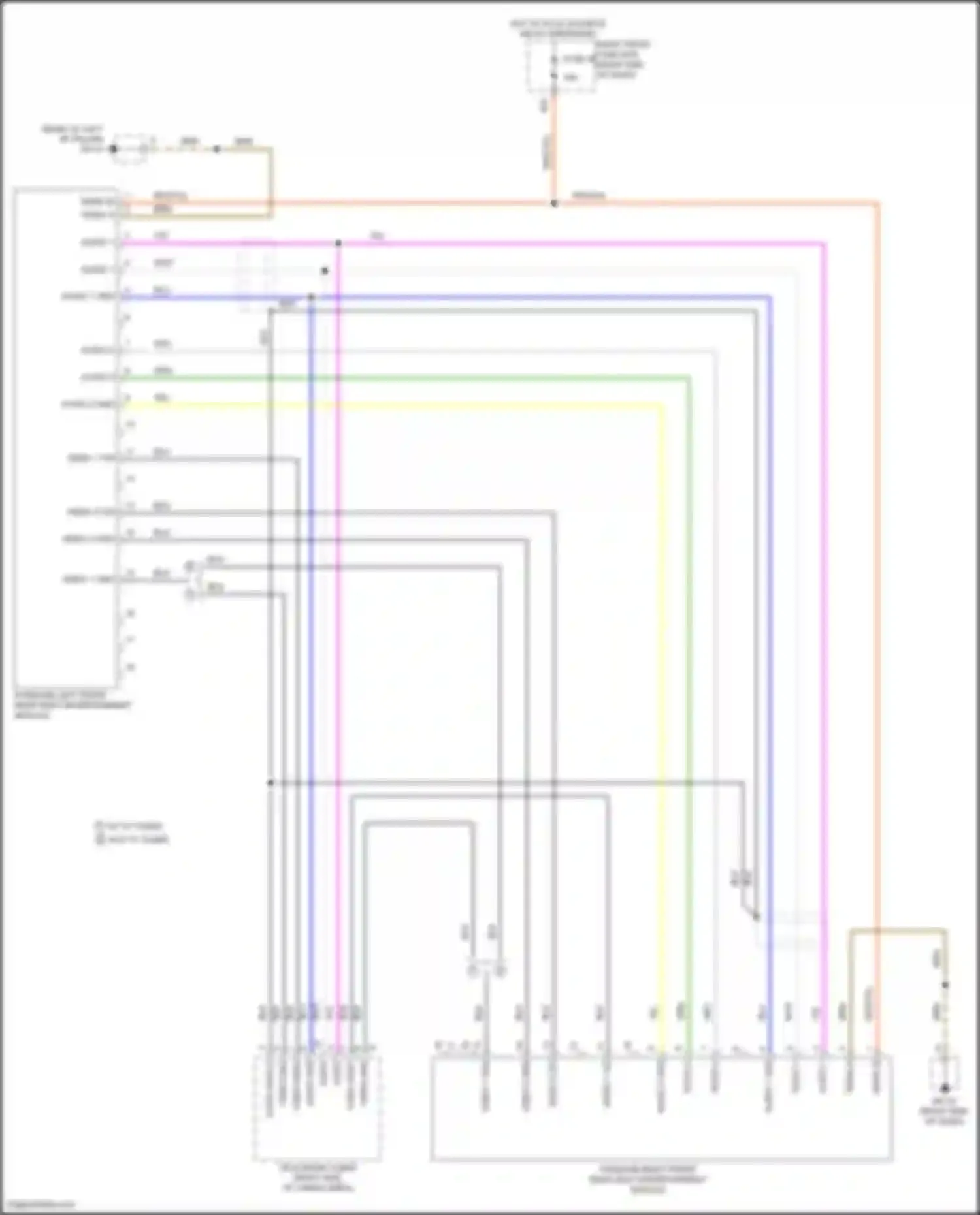 Wiring diagram right front fuse box for Porsche Cayenne II facelift (2014-2018)