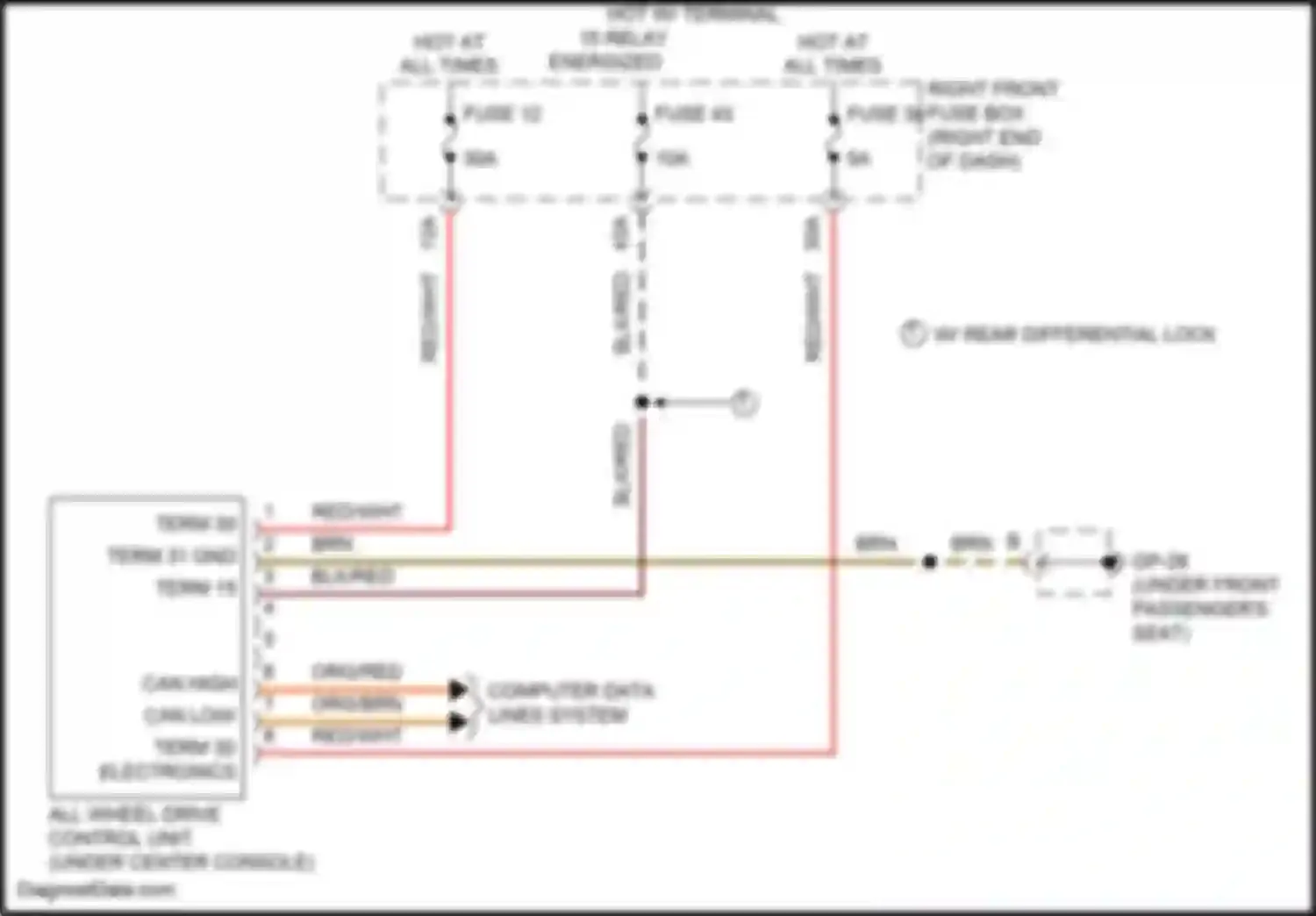 Wiring diagram fuse 12 for Porsche Cayenne II facelift (2014-2018)