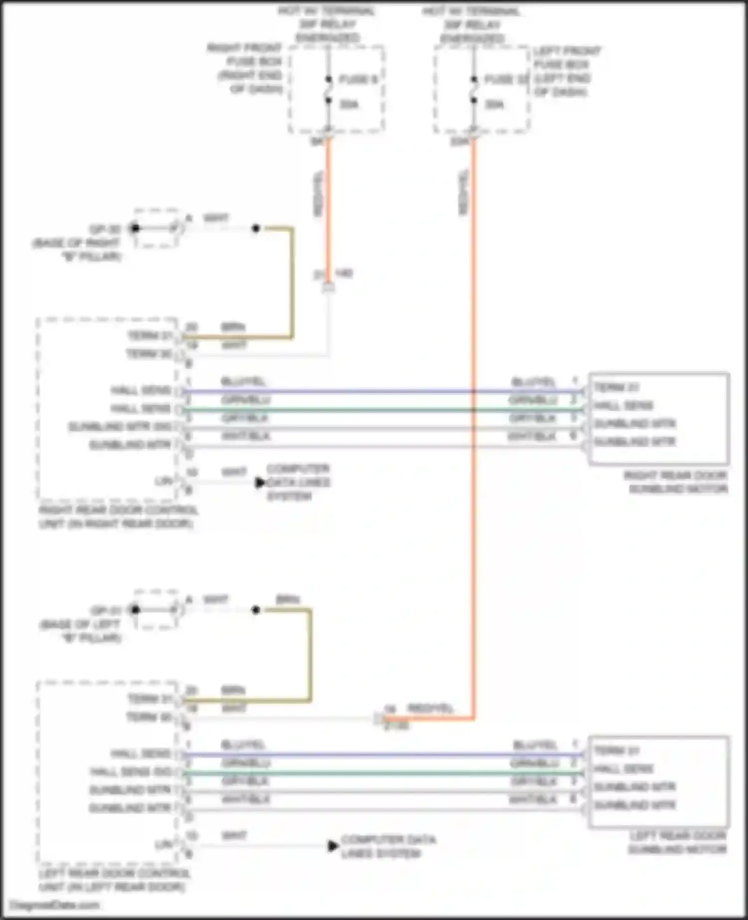 Wiring diagram sensor 1 gnd for Porsche Cayenne II facelift (2014-2018)