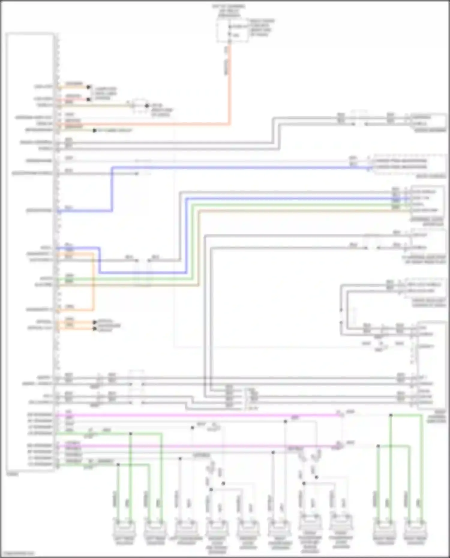 Wiring diagram computer data lines system for Porsche Cayenne II facelift (2014-2018)