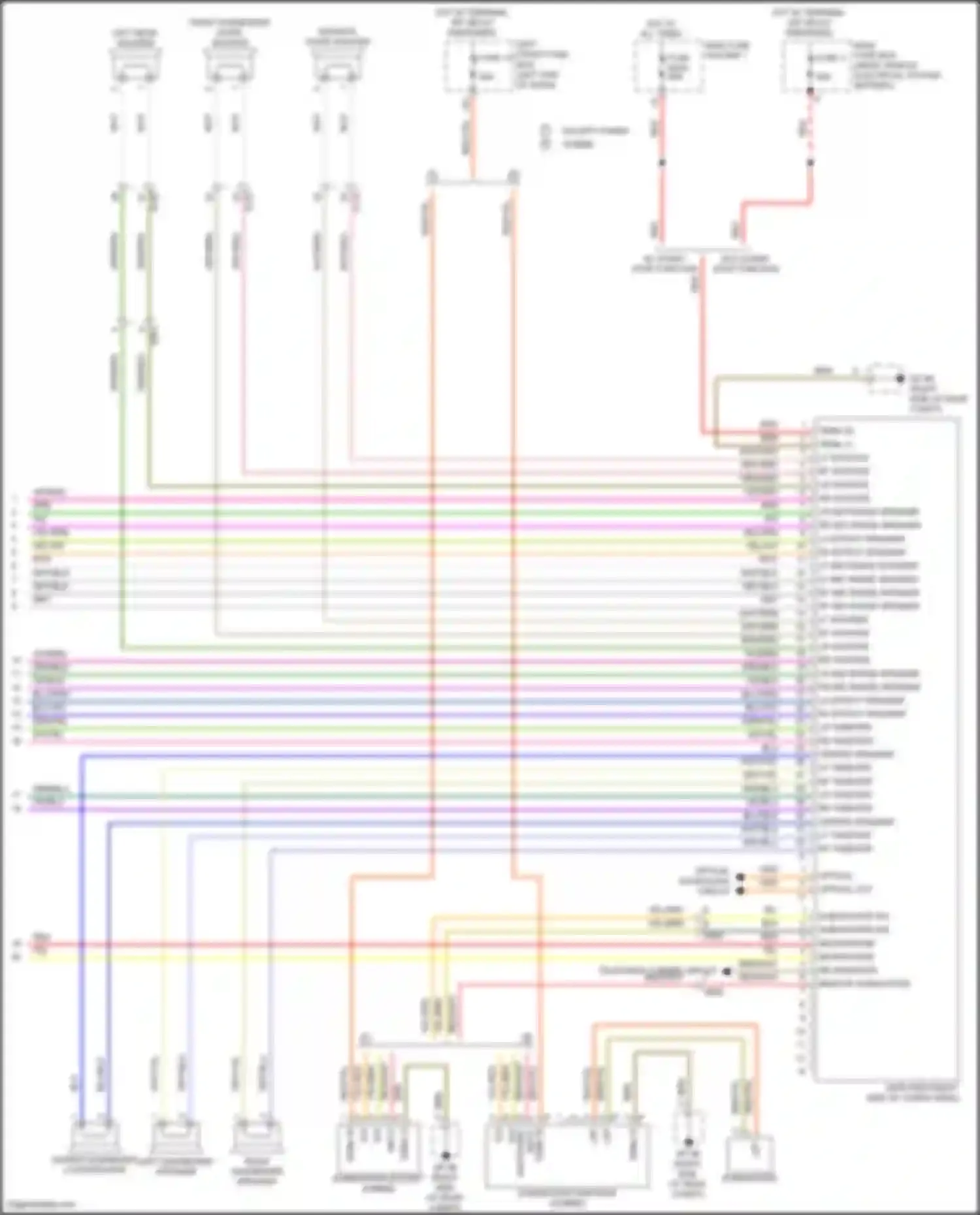 Wiring diagram lf mid range speaker - for Porsche Cayenne II facelift (2014-2018)