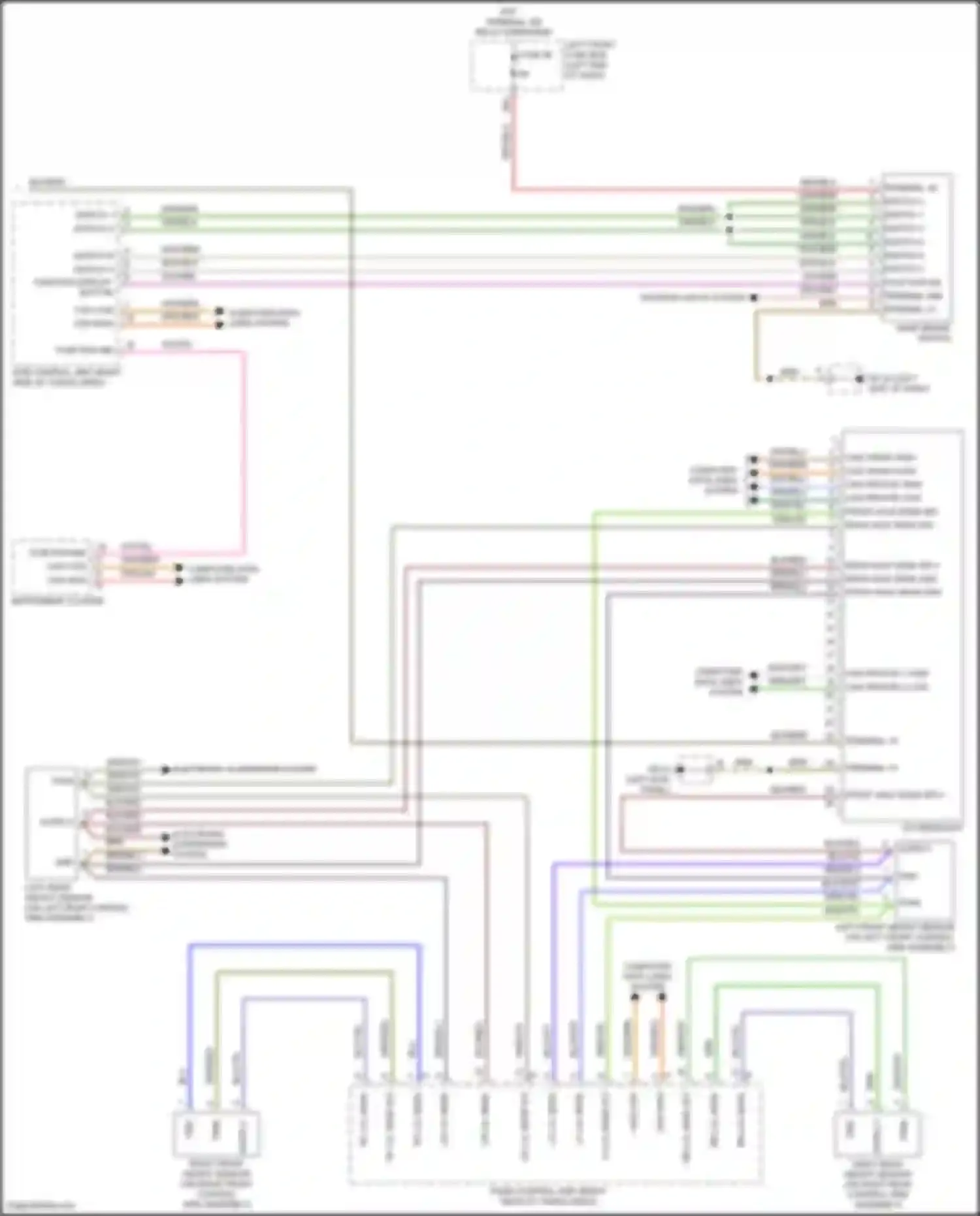 Wiring diagram computer data lines system for Porsche Cayenne II facelift (2014-2018)