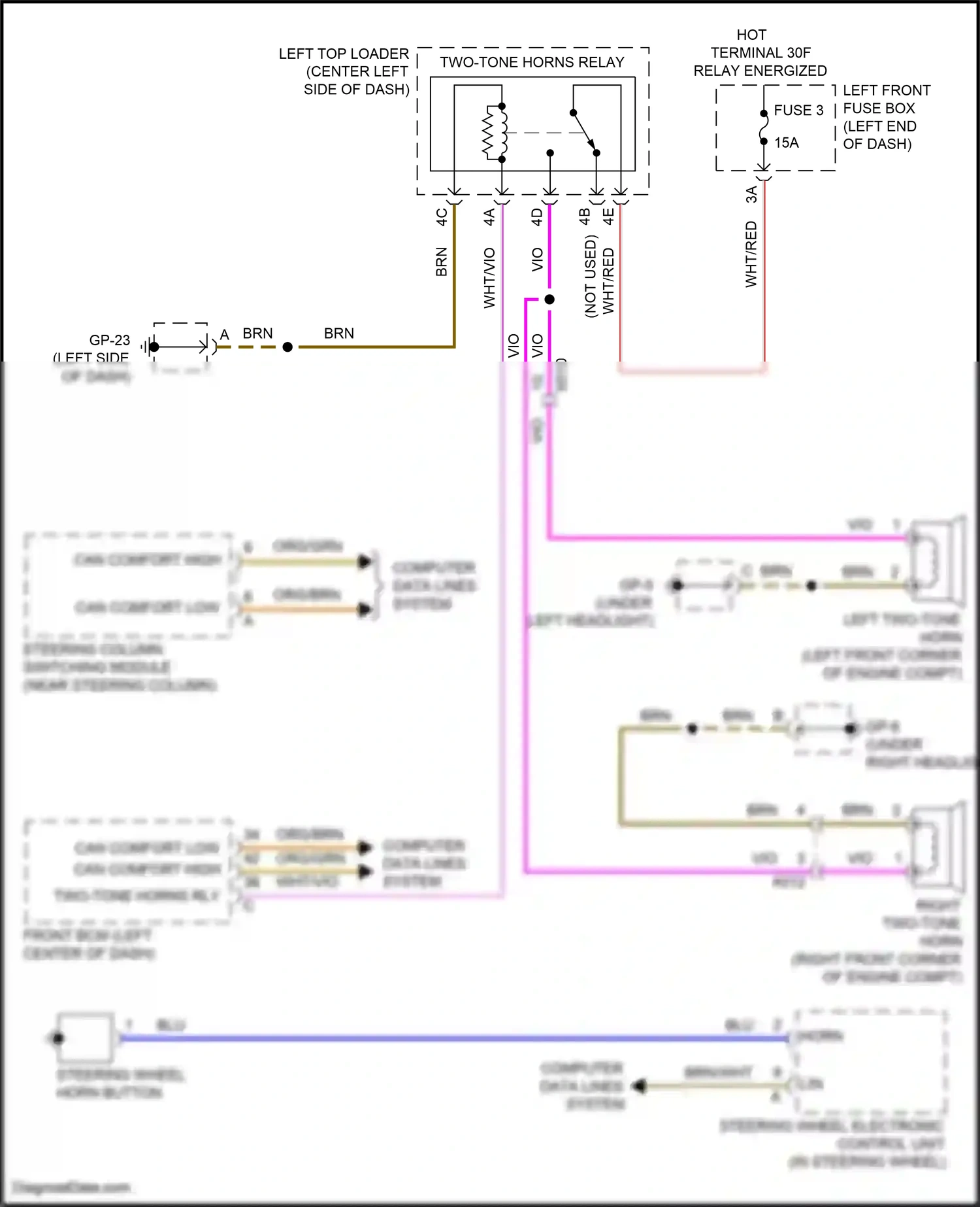 Wiring diagram left top loader for Porsche Cayenne II facelift (2014-2018) (7 of 14)