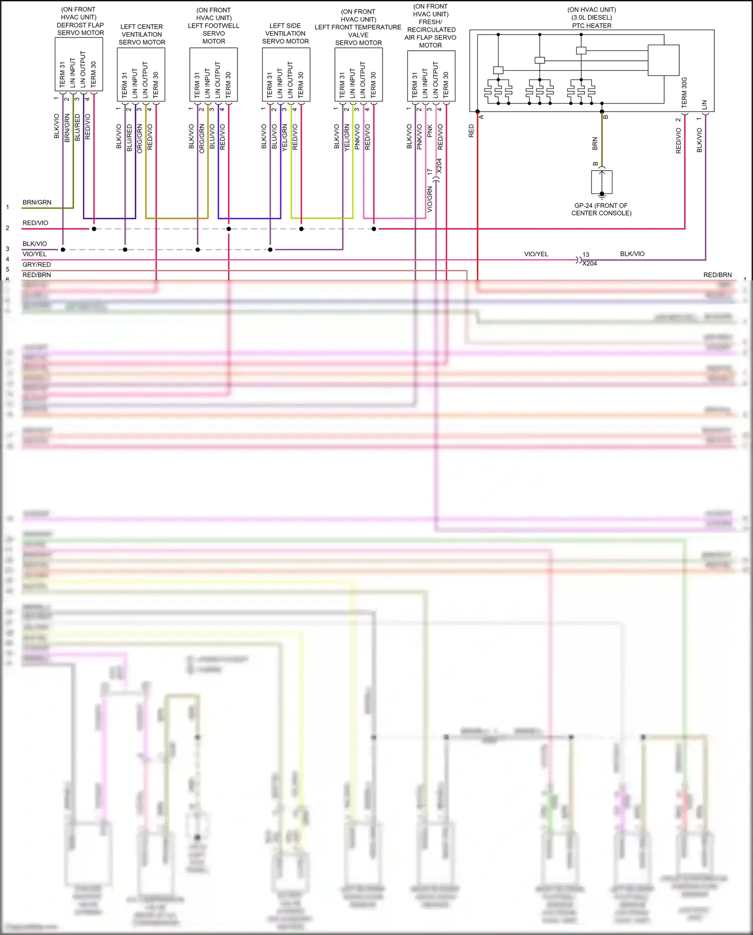 Wiring diagram lin input for Porsche Cayenne II facelift (2014-2018) (2 of 3)