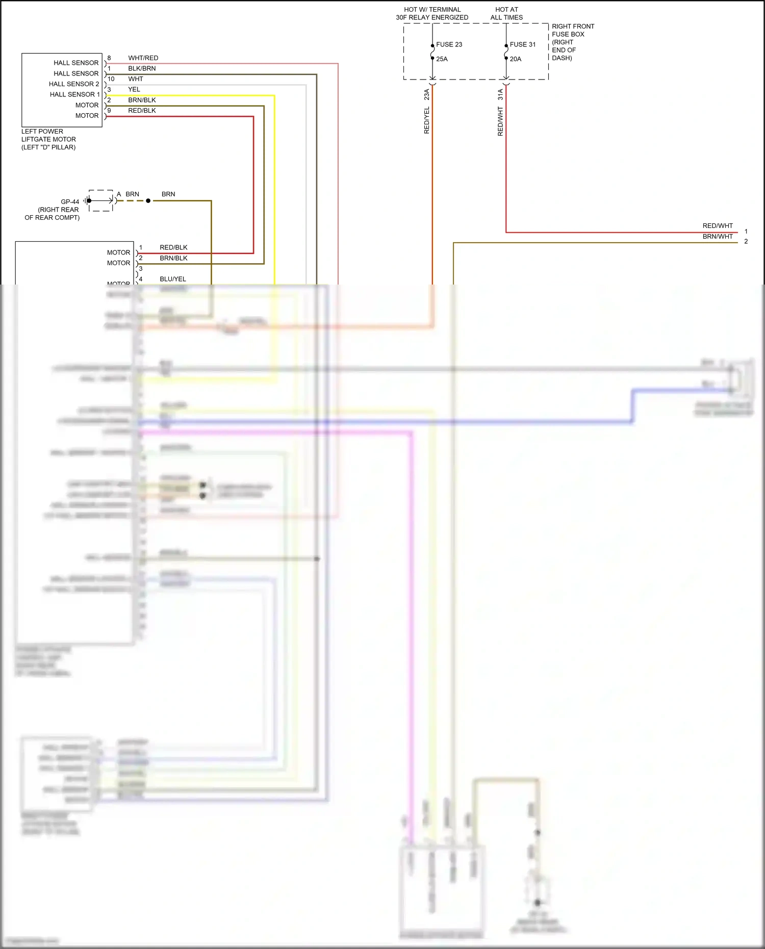 Wiring diagram locking, for Porsche Cayenne II facelift (2014-2018) (1 of 1)
