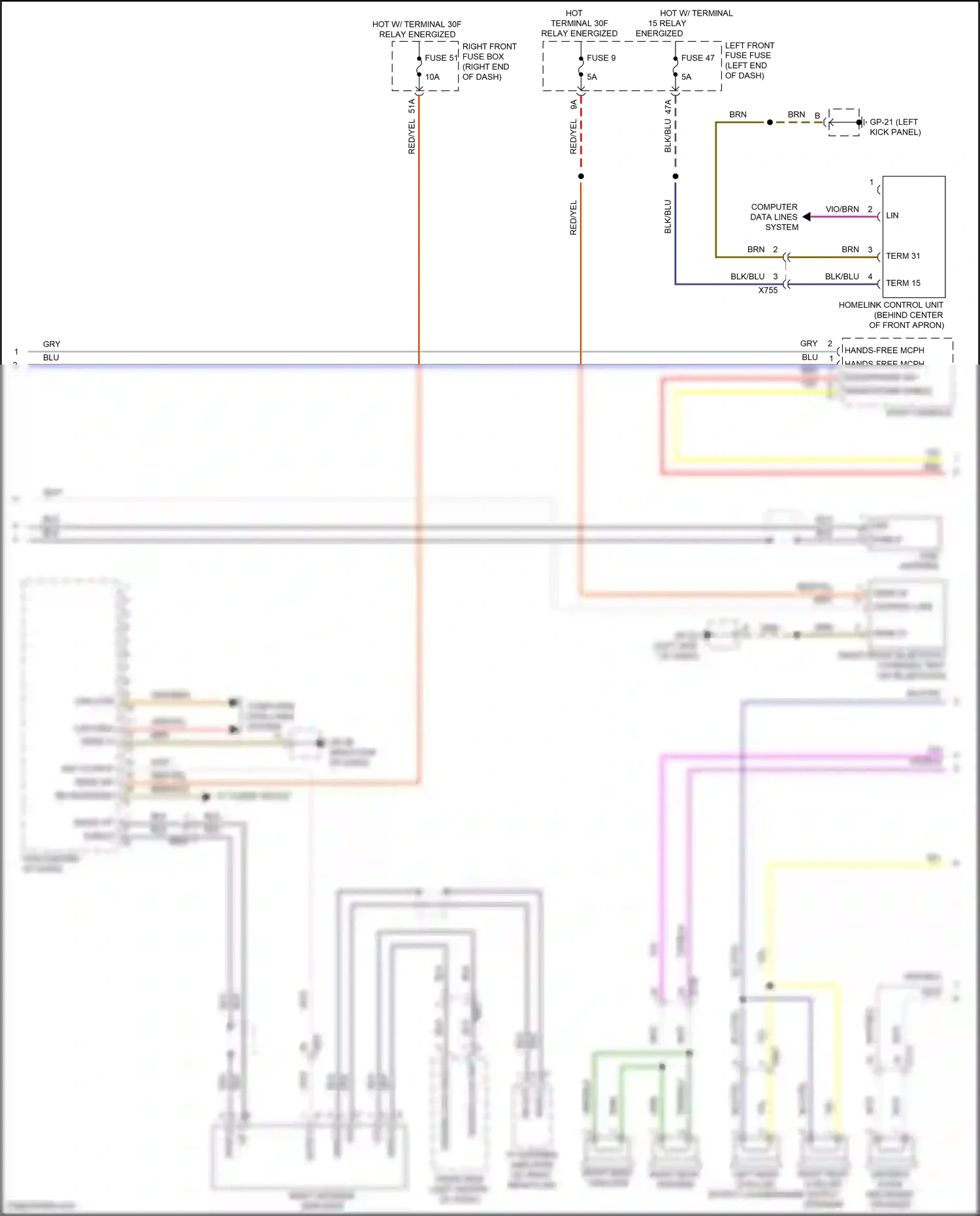 Wiring diagram microphone sig for Porsche Cayenne II facelift (2014-2018) (1 of 4)