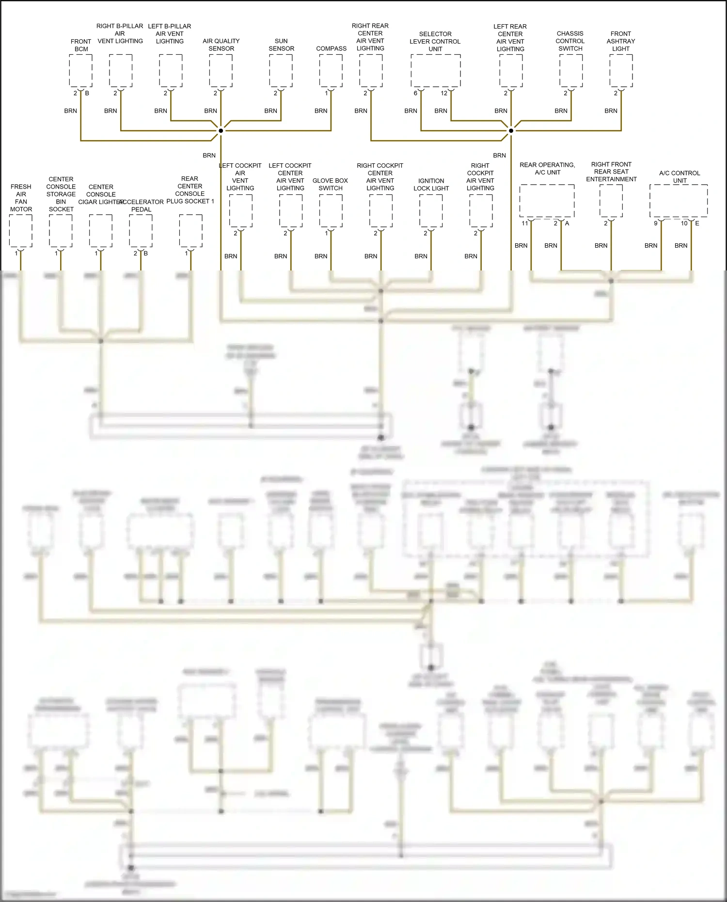 Wiring diagram nox sensor 1 for Porsche Cayenne II facelift (2014-2018) (2 of 3)