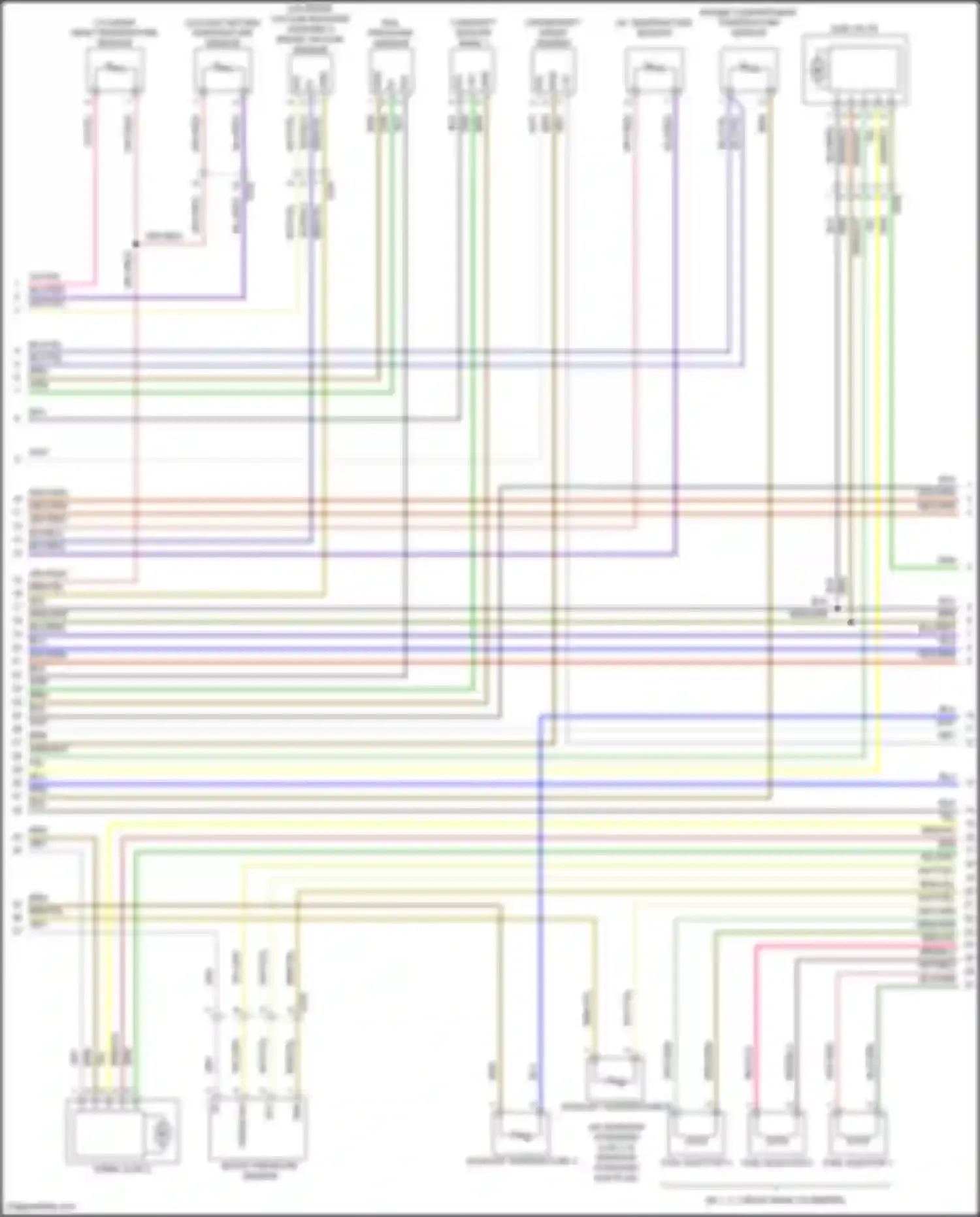 Wiring diagram engine compartment temperature sensor for Porsche Cayenne II facelift (2014-2018)