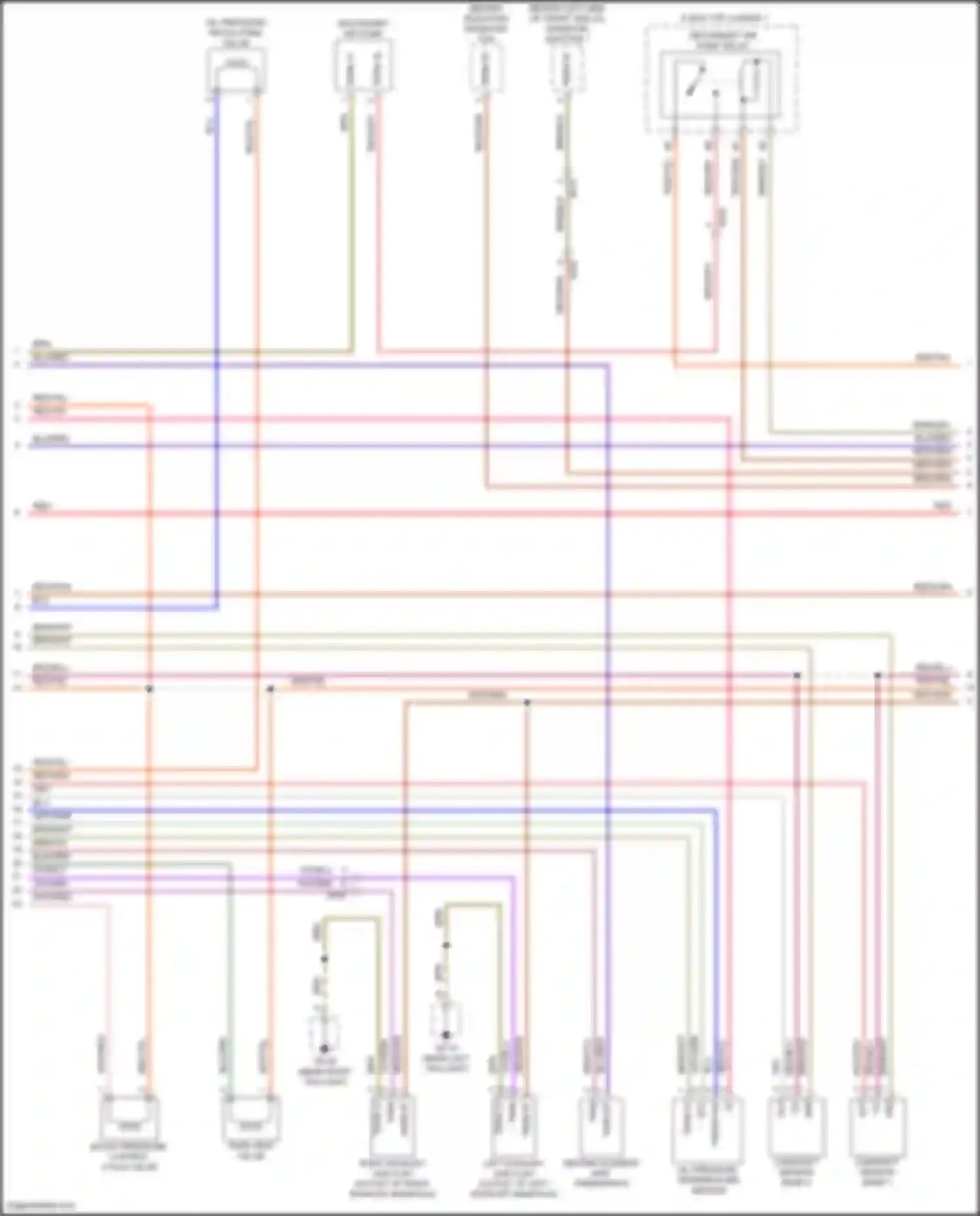 Wiring diagram oil pressure/ temperature sensor for Porsche Cayenne II facelift (2014-2018) (2 of 2)