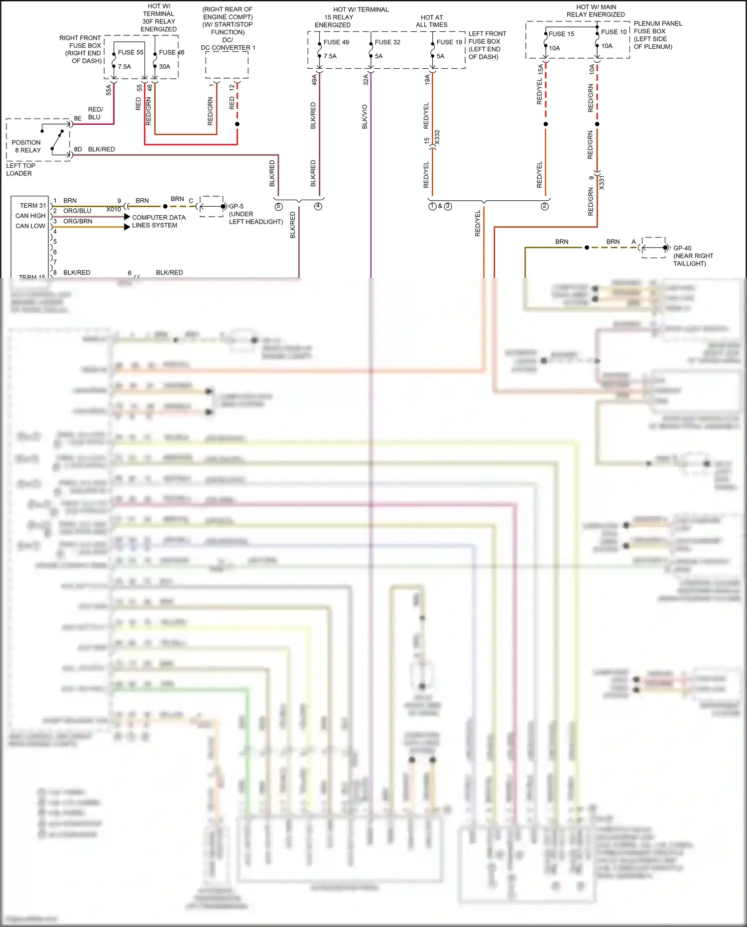Wiring diagram rear bcm for Porsche Cayenne II facelift (2014-2018) (12 of 20)
