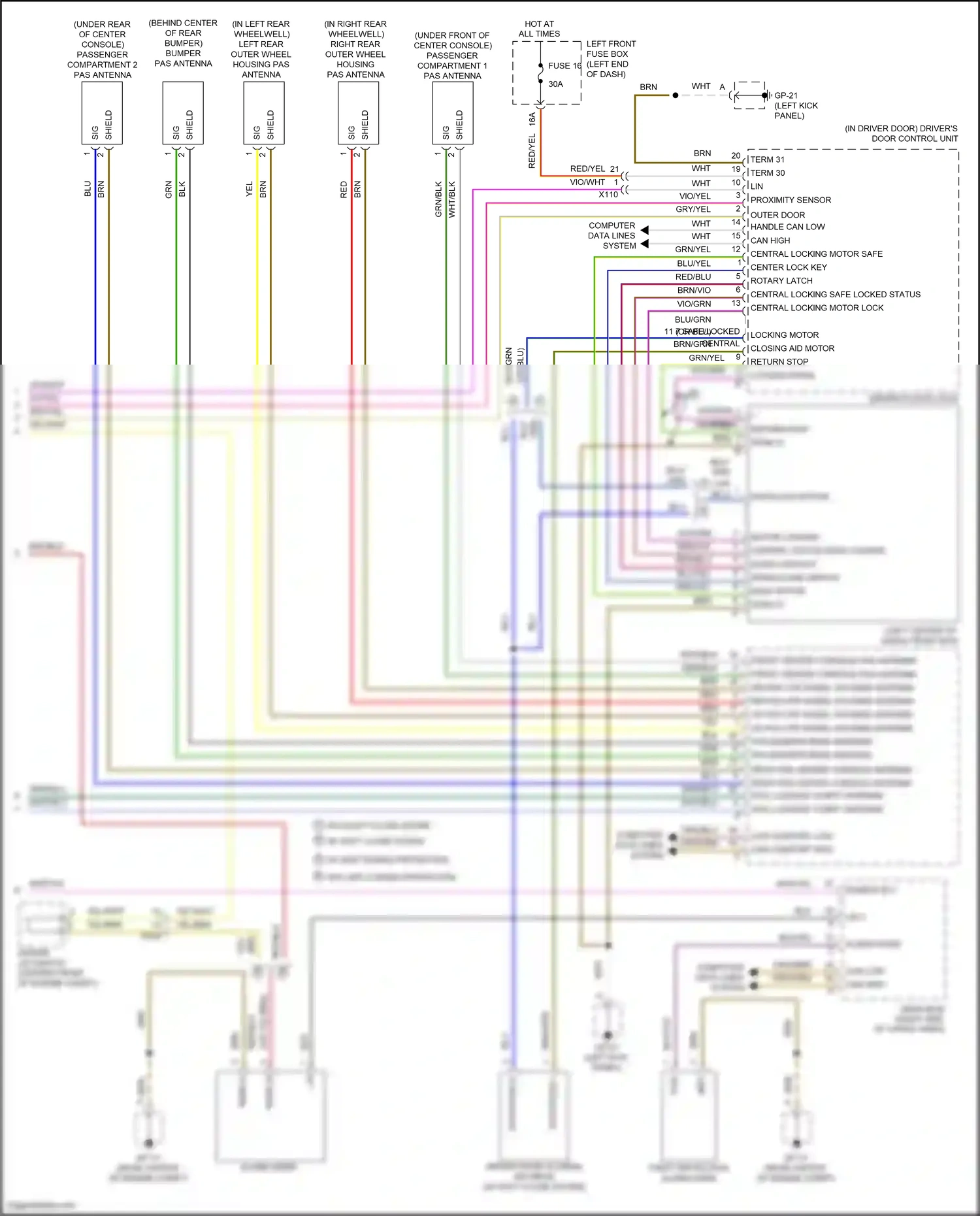 Wiring diagram red/blu for Porsche Cayenne II facelift (2014-2018) (4 of 64)
