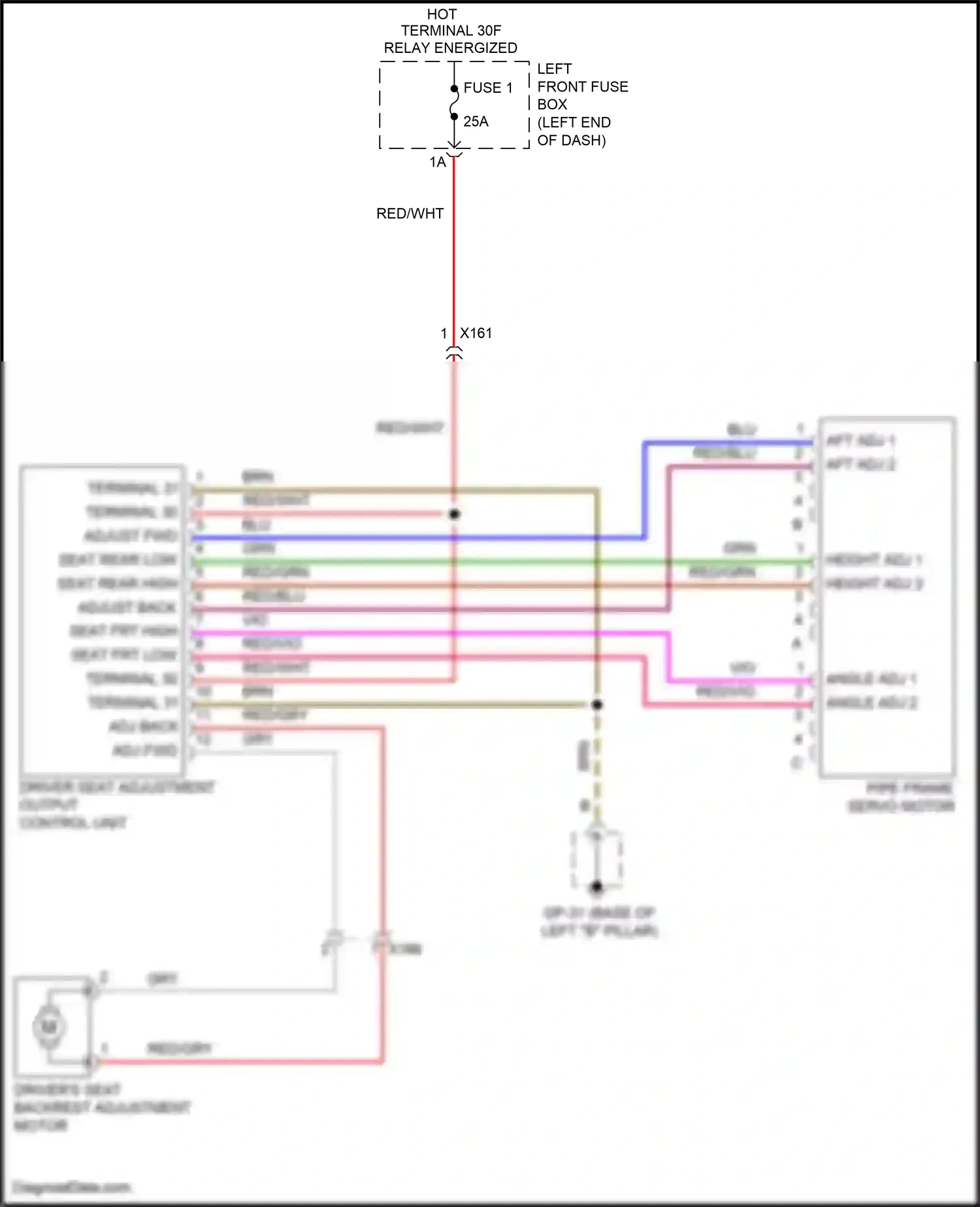 Wiring diagram red/blu for Porsche Cayenne II facelift (2014-2018) (23 of 64)