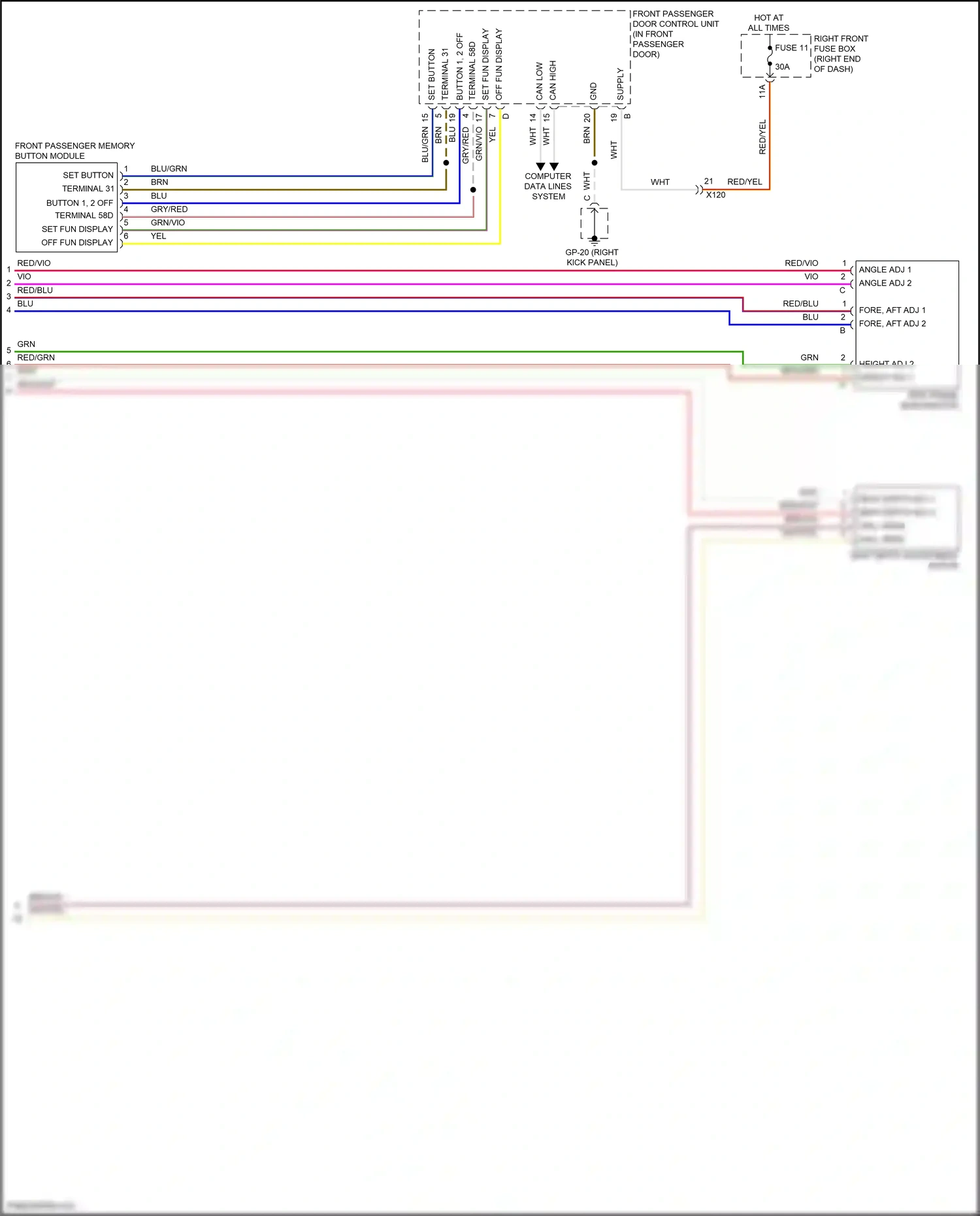 Wiring diagram red/vio for Porsche Cayenne II facelift (2014-2018) (6 of 43)