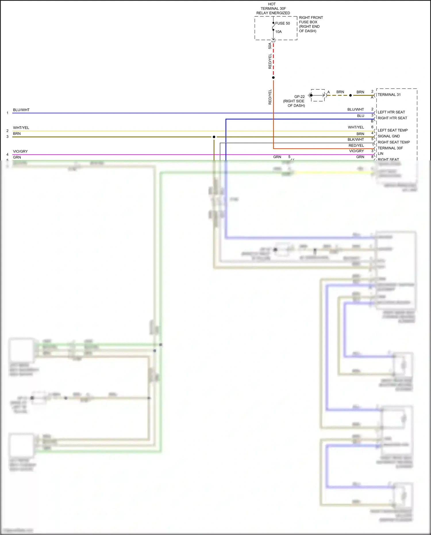 Wiring diagram relay energized for Porsche Cayenne II facelift (2014-2018) (14 of 26)