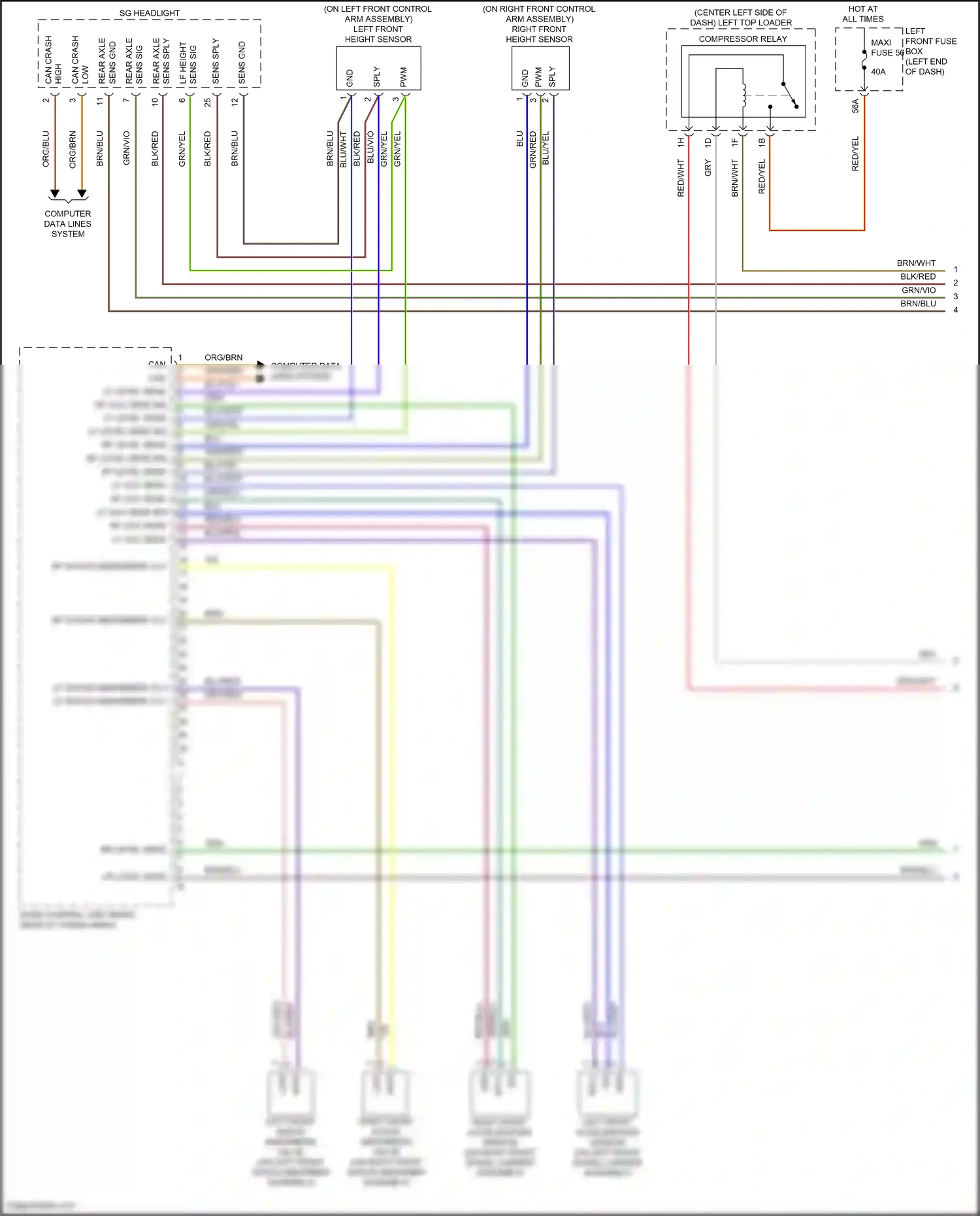 Wiring diagram right front acceleration sensor for Porsche Cayenne II facelift (2014-2018) (1 of 1)