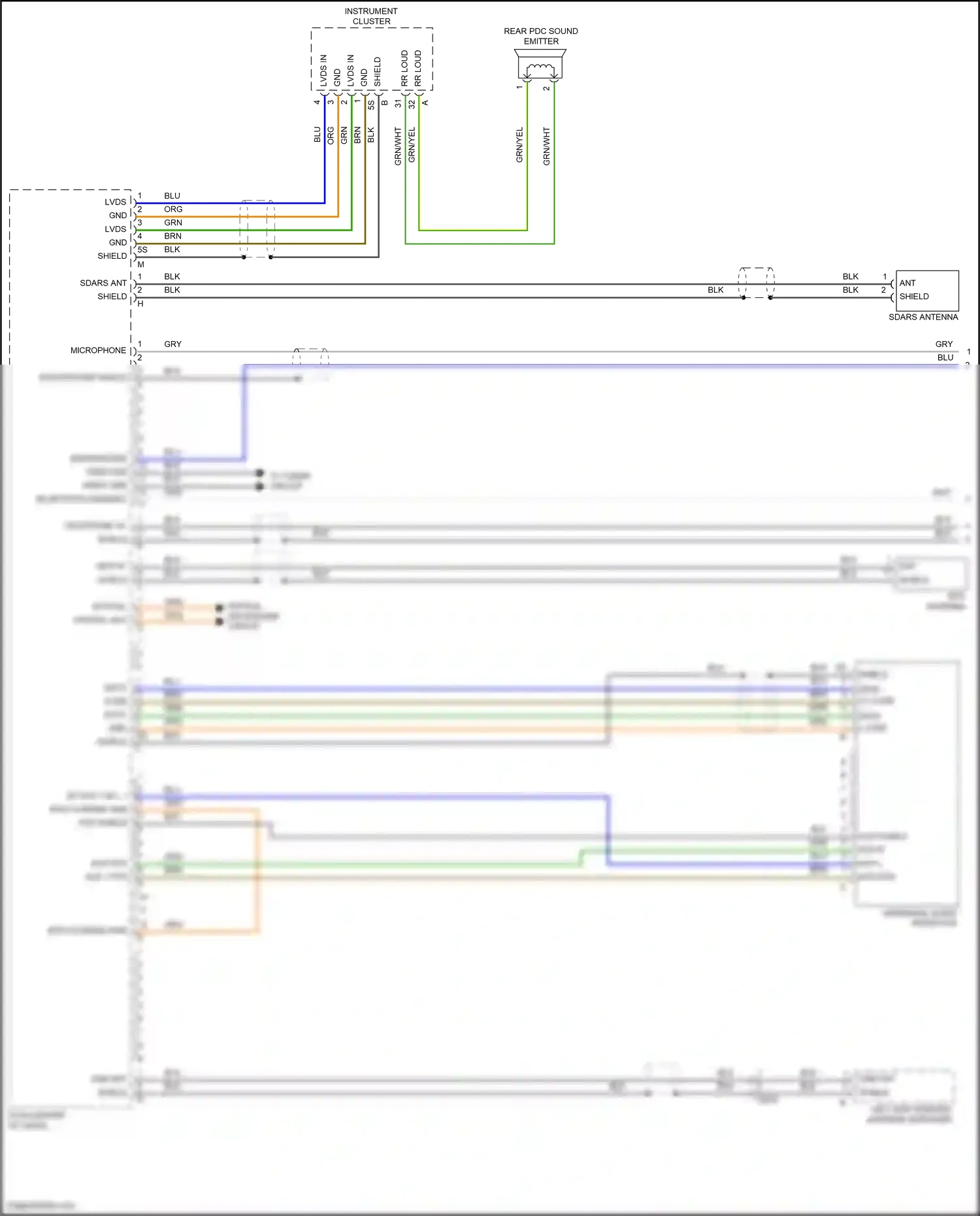 Wiring diagram sdars antenna for Porsche Cayenne II facelift (2014-2018) (4 of 7)
